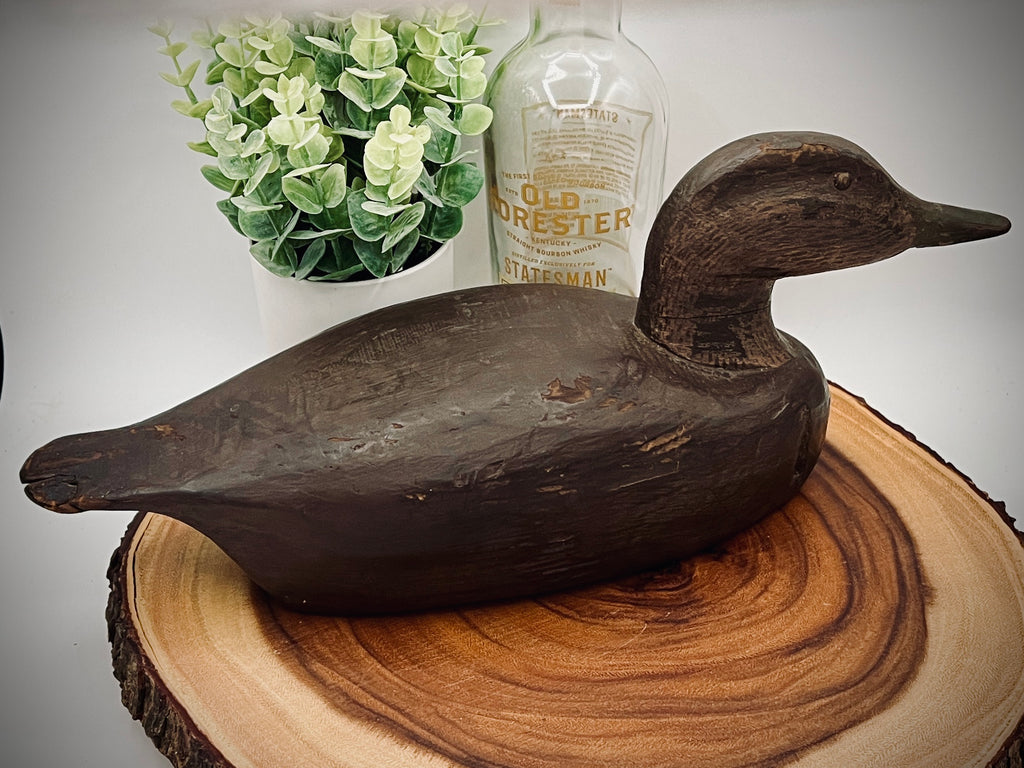 Large Handcarved Wooden Duck Decoy