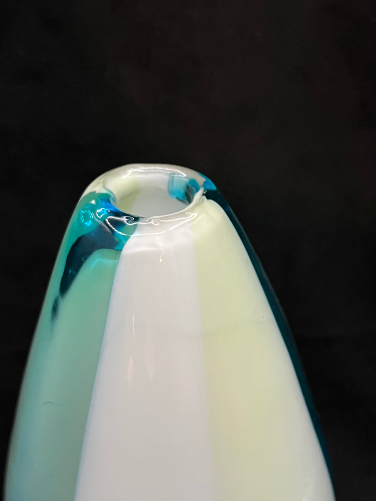 Large Murano Sommerso Glass Vase | Attributed Gino Cenedese | Blue & Green