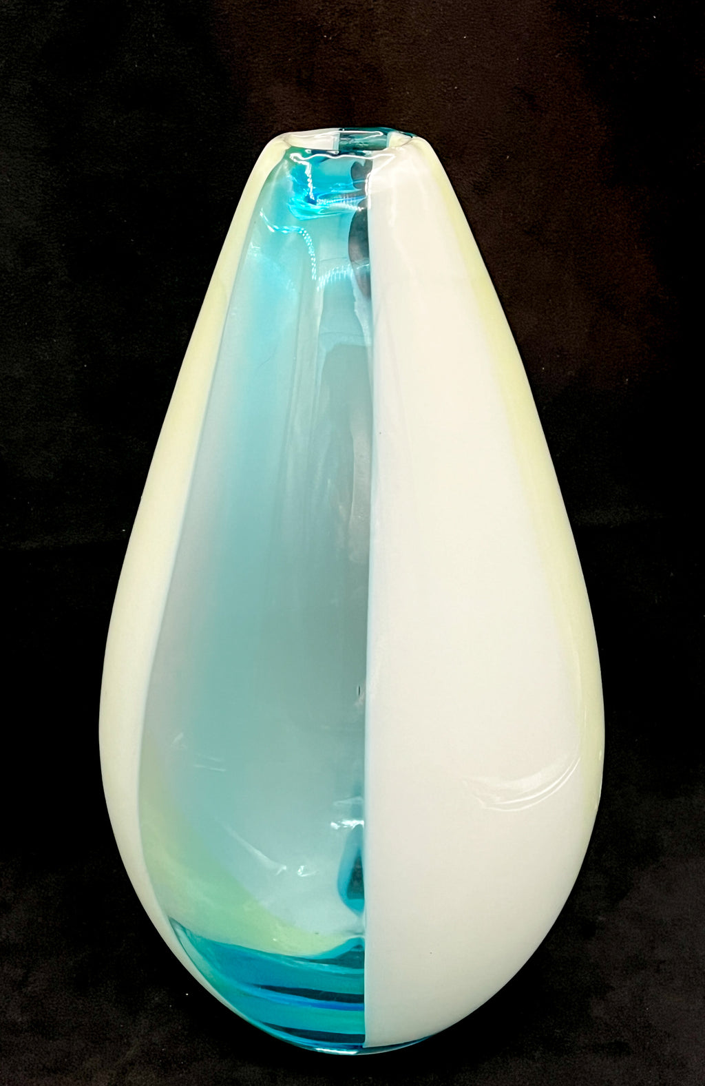 Large Murano Sommerso Glass Vase | Attributed Gino Cenedese | Blue & Green