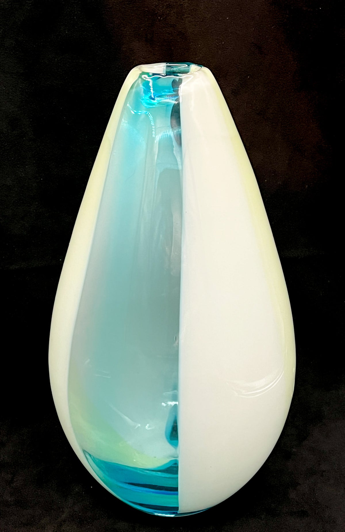 Large Murano Sommerso Glass Vase | Attributed Gino Cenedese | Blue & Green
