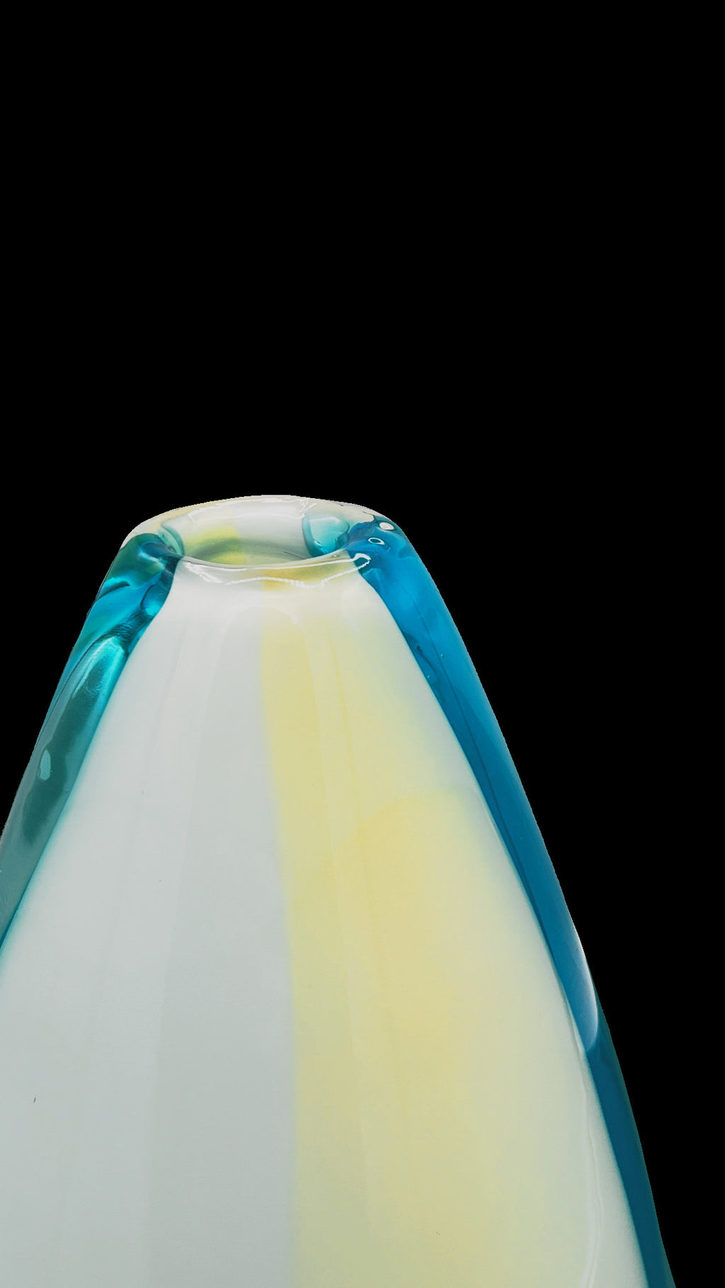 Large Murano Sommerso Glass Vase | Attributed Gino Cenedese | Blue & Green