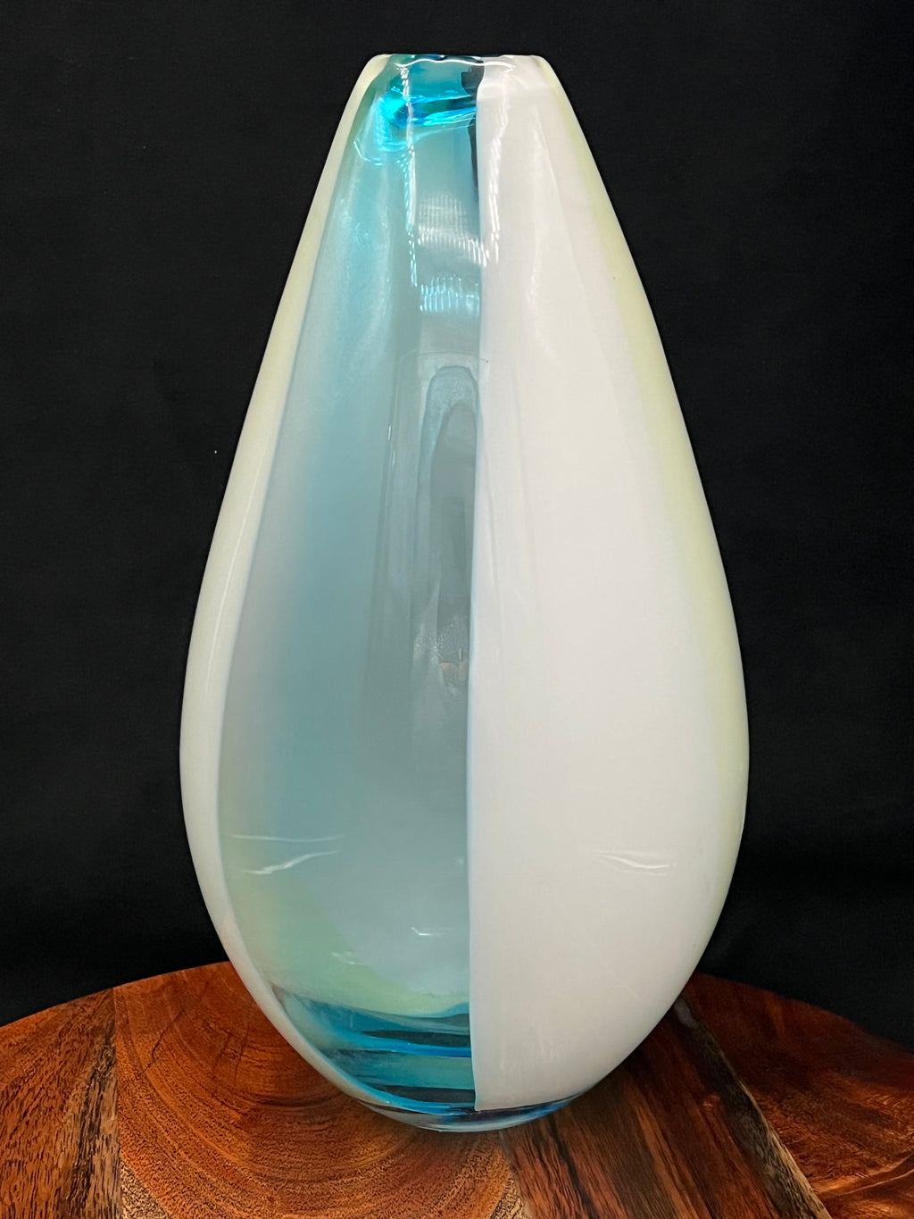 Large Murano Sommerso Glass Vase | Attributed Gino Cenedese | Blue & Green
