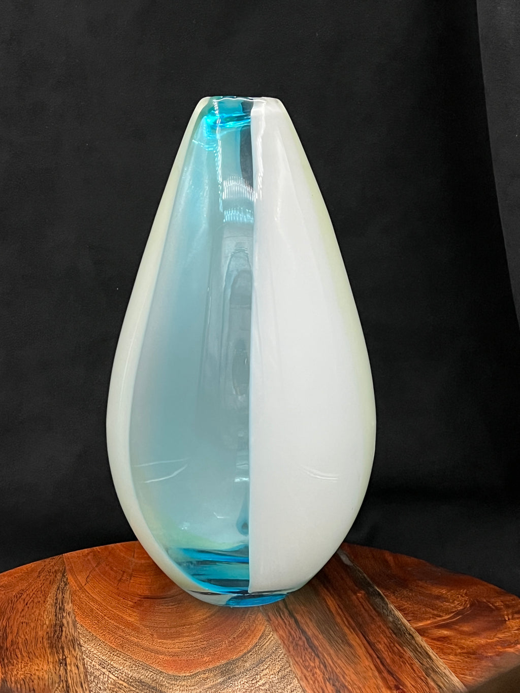 Large Murano Sommerso Glass Vase | Attributed Gino Cenedese | Blue & Green