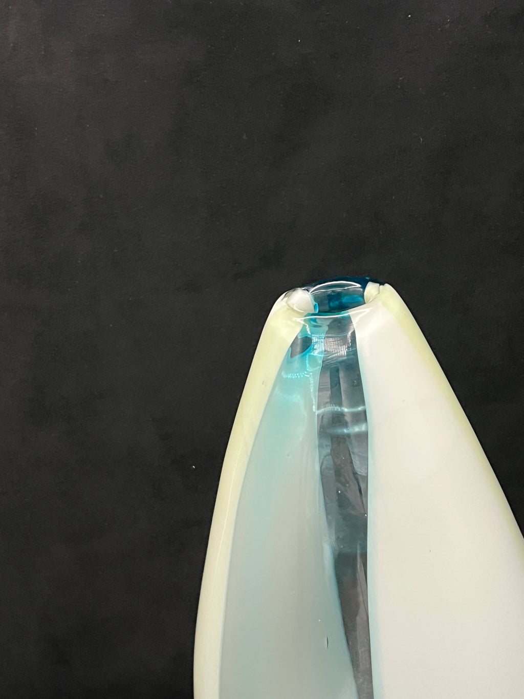 Large Murano Sommerso Glass Vase | Attributed Gino Cenedese | Blue & Green