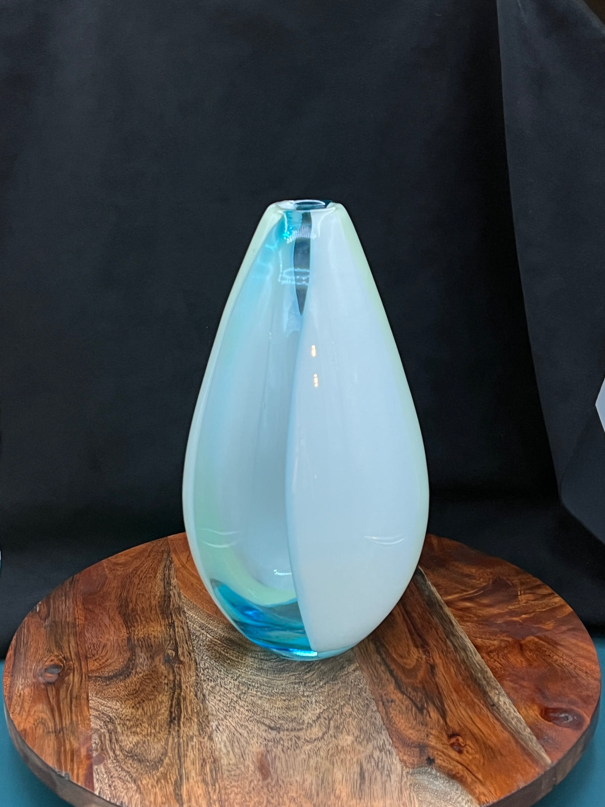 Large Murano Sommerso Glass Vase | Attributed Gino Cenedese | Blue & Green