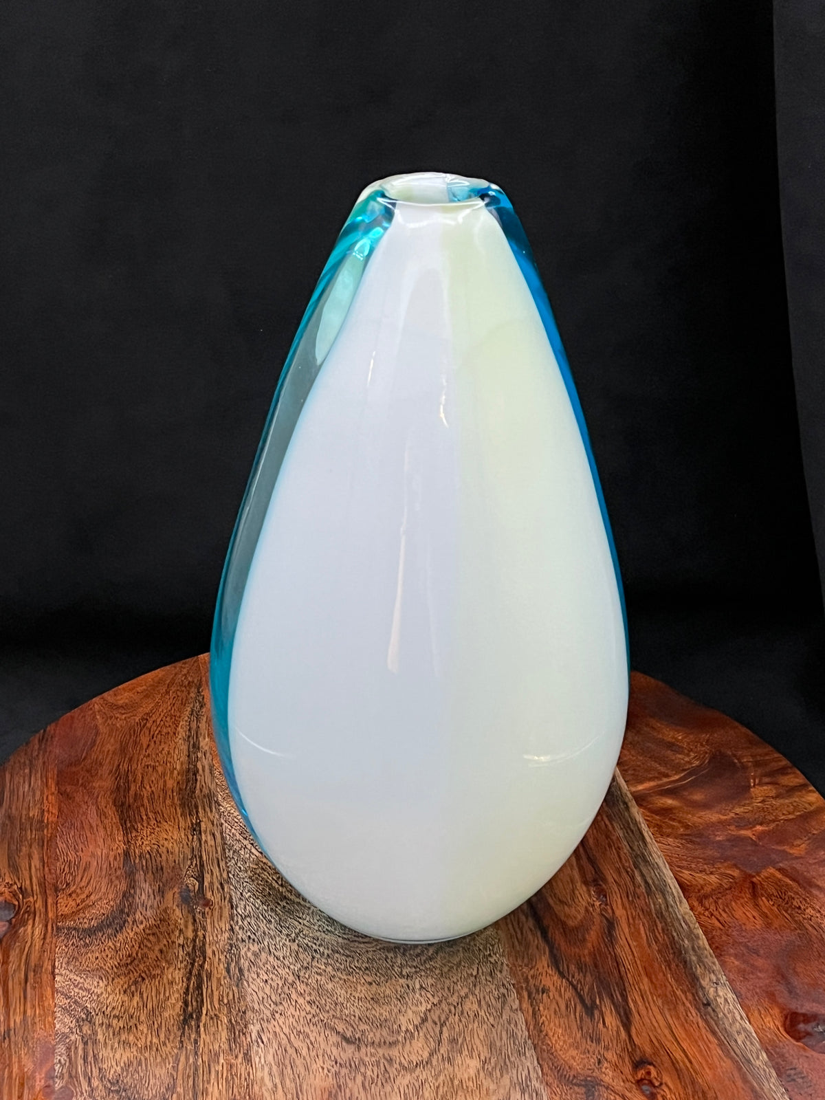 Large Murano Sommerso Glass Vase | Attributed Gino Cenedese | Blue & Green