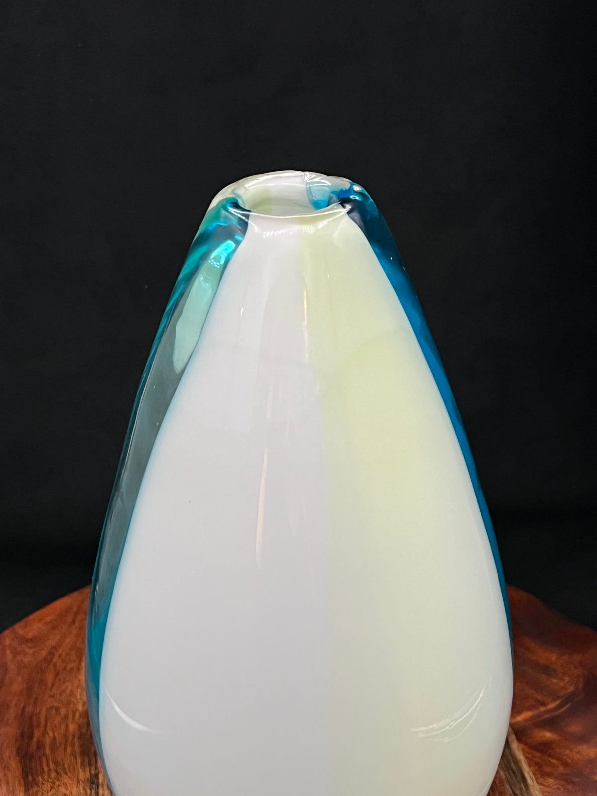 Large Murano Sommerso Glass Vase | Attributed Gino Cenedese | Blue & Green