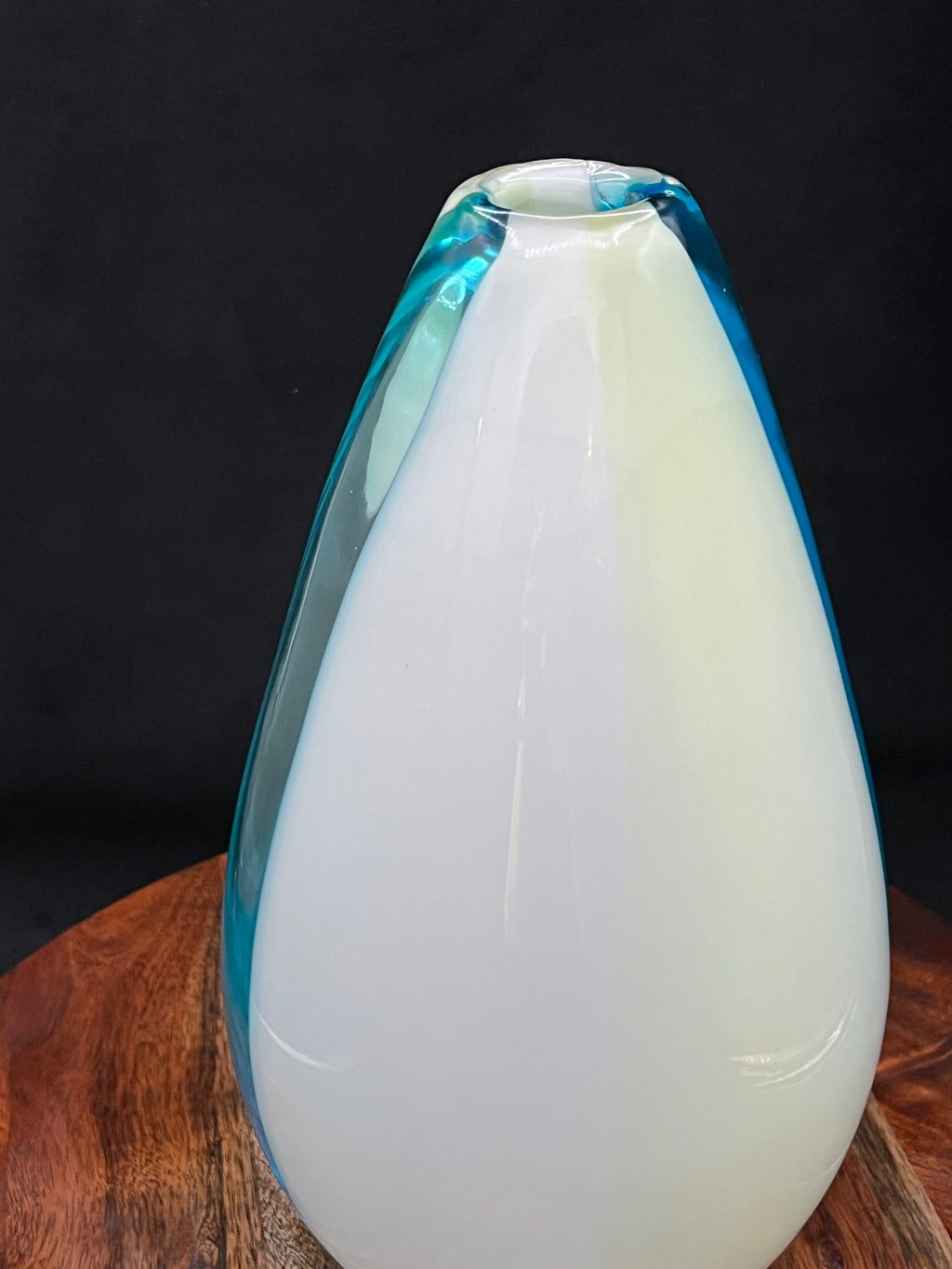 Large Murano Sommerso Glass Vase | Attributed Gino Cenedese | Blue & Green