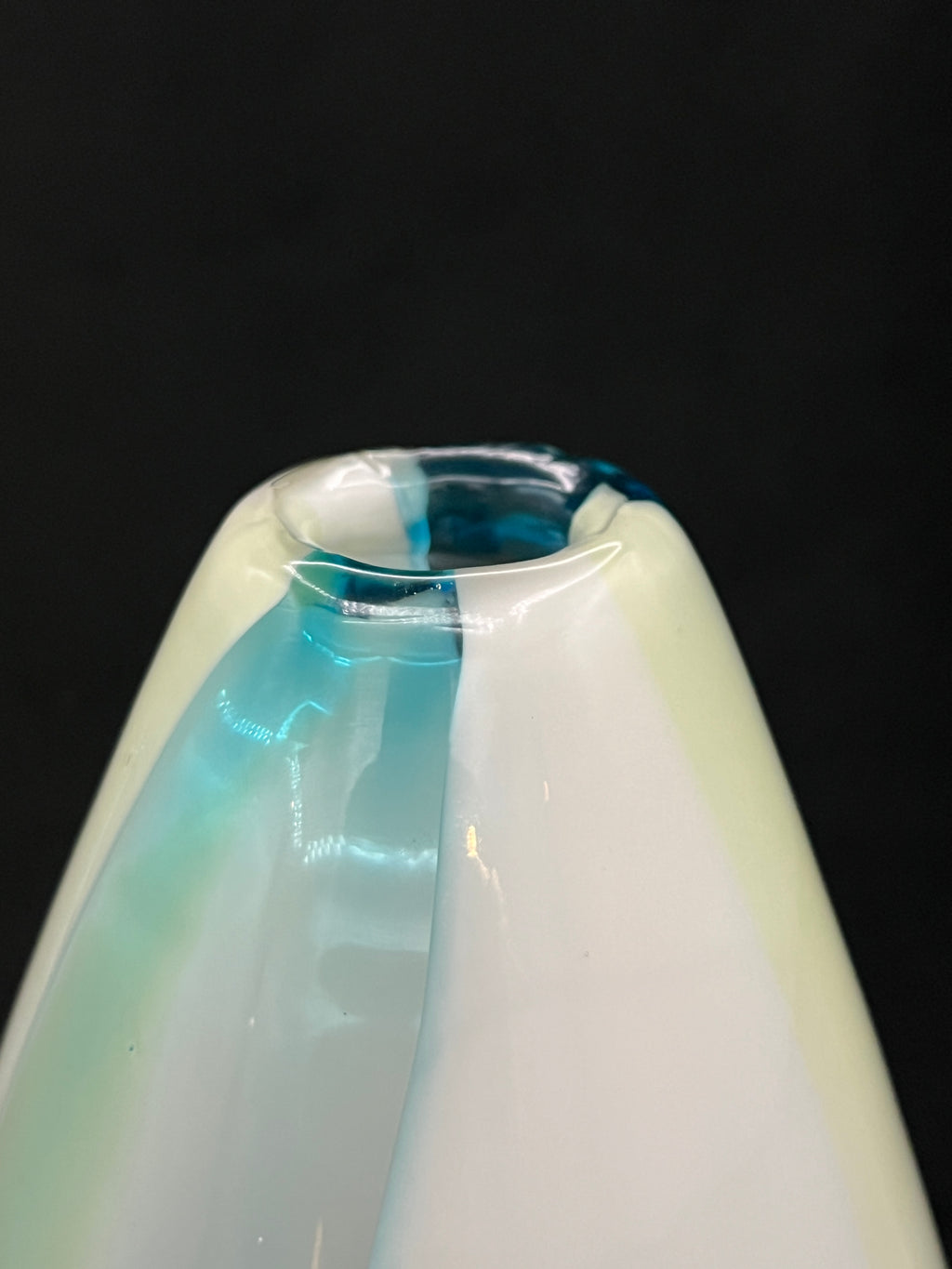 Large Murano Sommerso Glass Vase | Attributed Gino Cenedese | Blue & Green