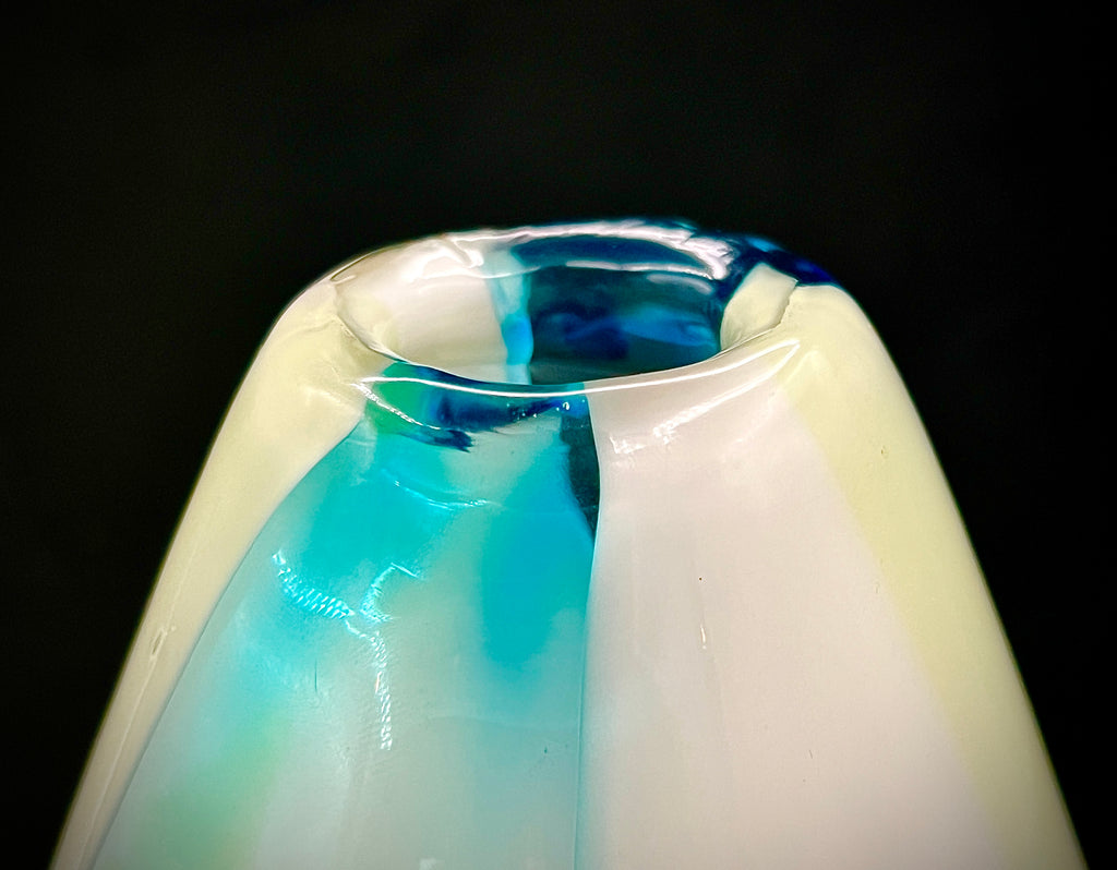 Large Murano Sommerso Glass Vase | Attributed Gino Cenedese | Blue & Green