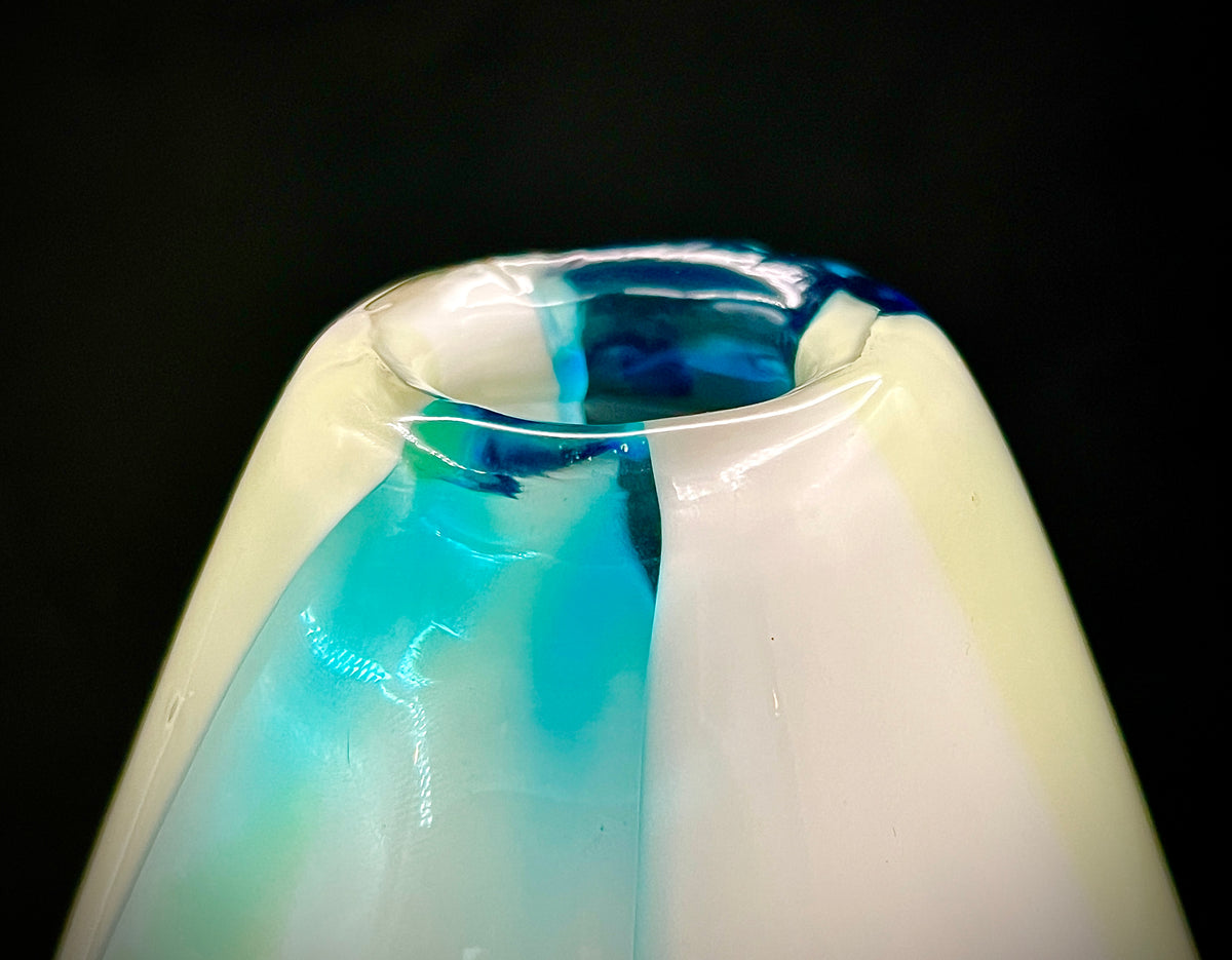 Large Murano Sommerso Glass Vase | Attributed Gino Cenedese | Blue & Green