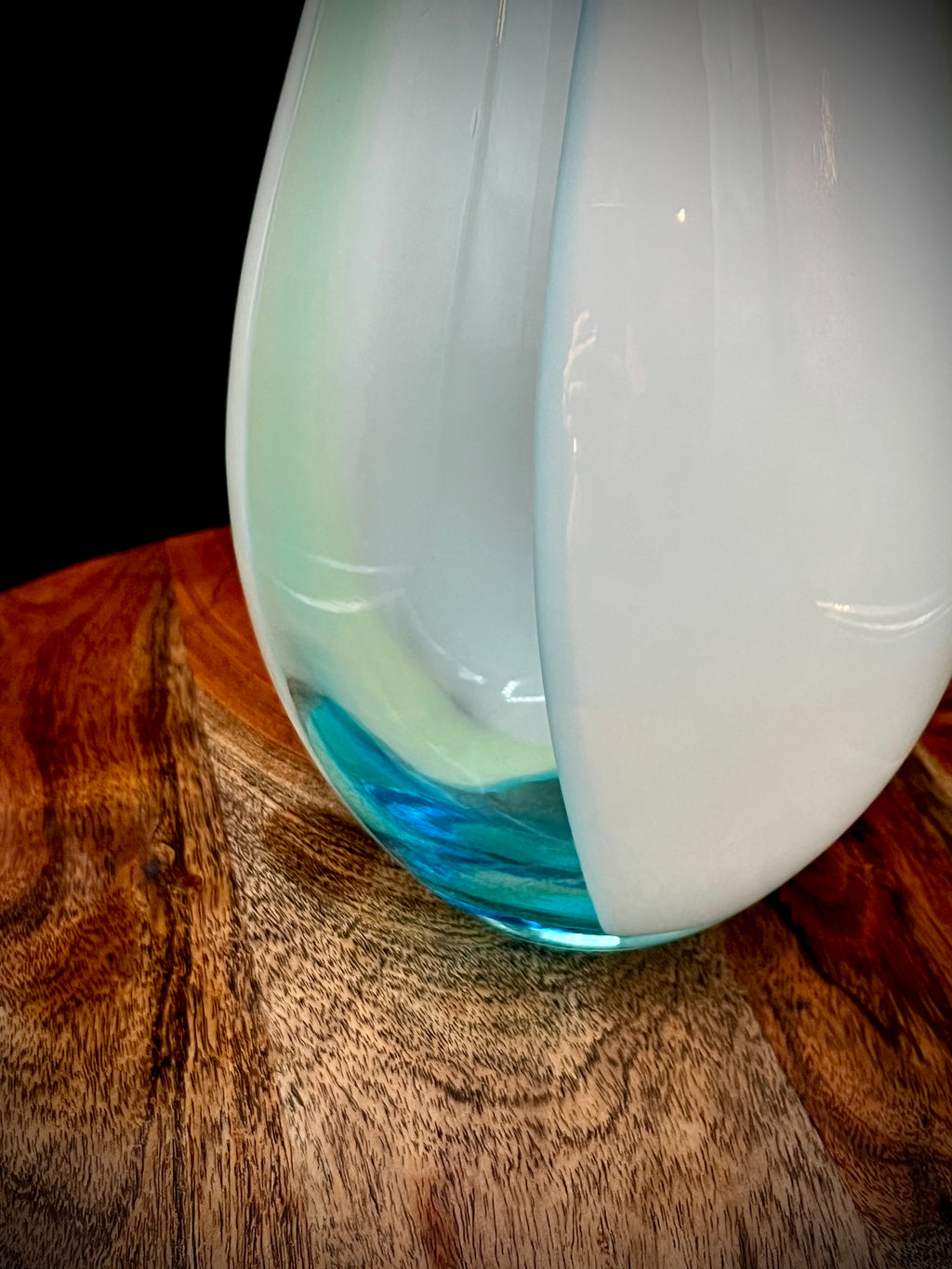 Large Murano Sommerso Glass Vase | Attributed Gino Cenedese | Blue & Green