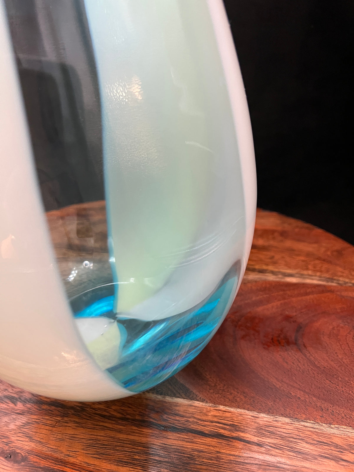 Large Murano Sommerso Glass Vase | Attributed Gino Cenedese | Blue & Green