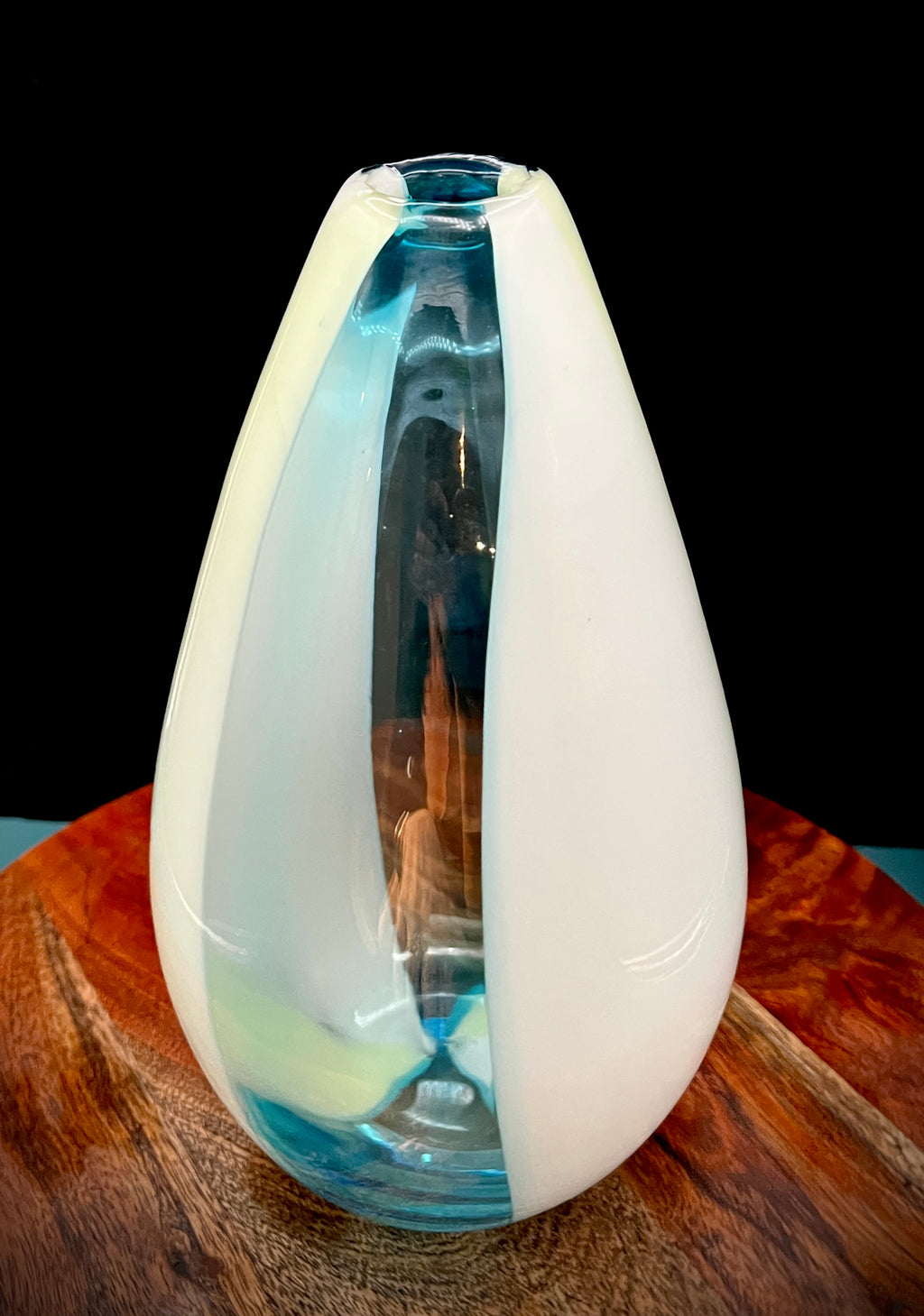 Large Murano Sommerso Glass Vase | Attributed Gino Cenedese | Blue & Green