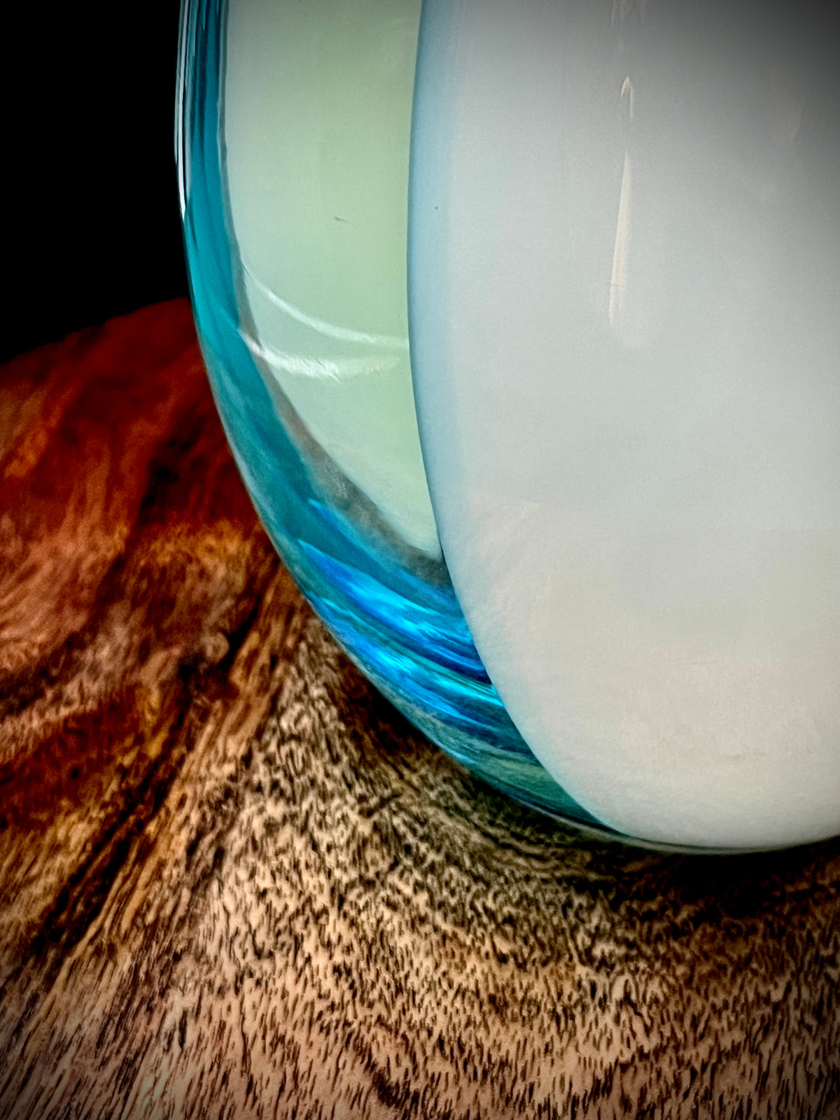 Large Murano Sommerso Glass Vase | Attributed Gino Cenedese | Blue & Green