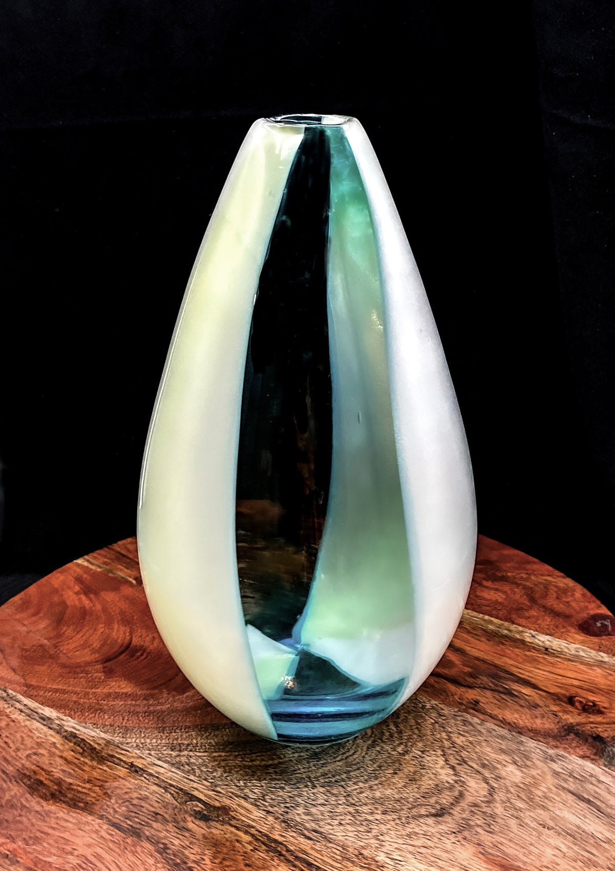 Large Murano Sommerso Glass Vase | Attributed Gino Cenedese | Blue & Green