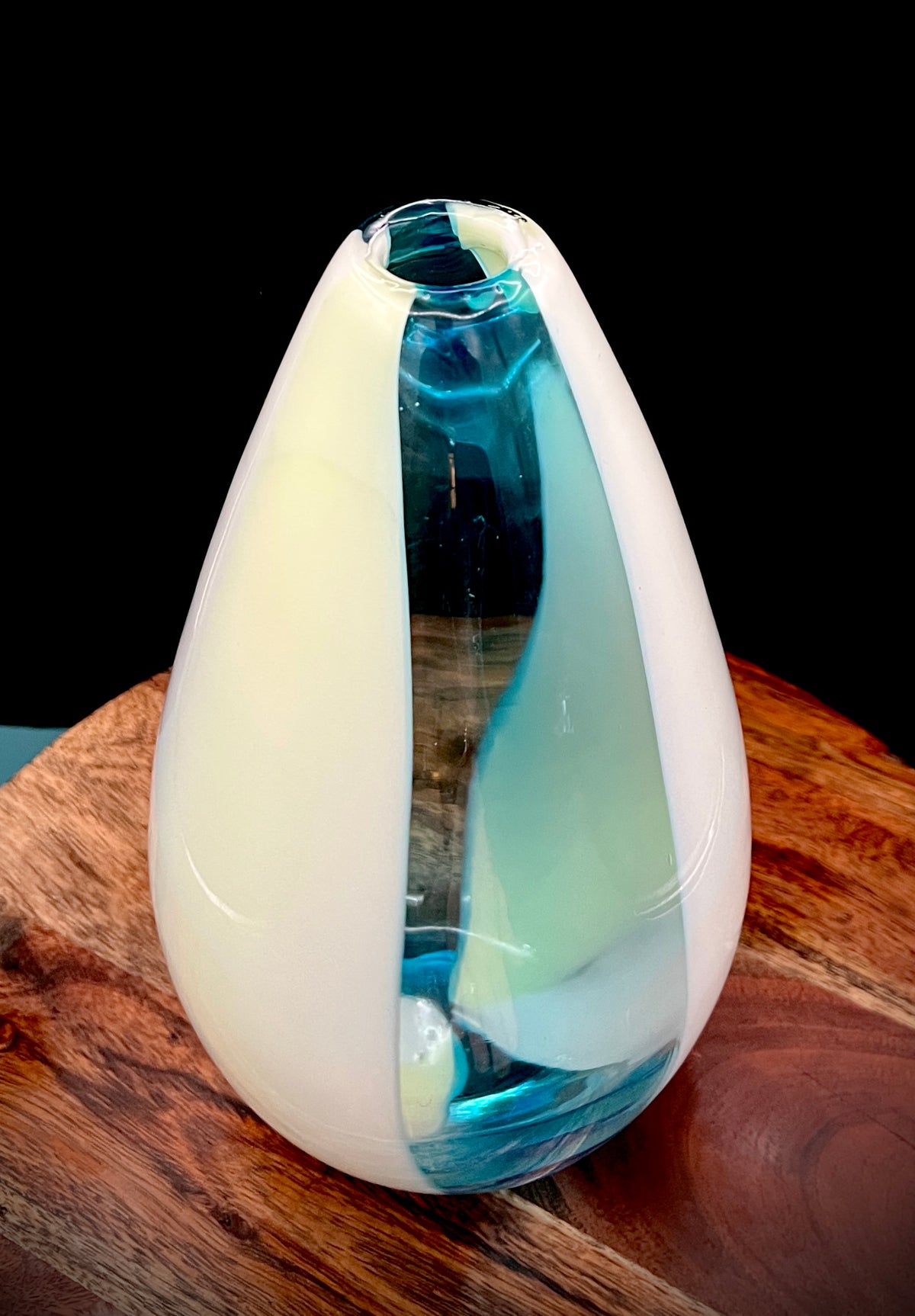 Large Murano Sommerso Glass Vase | Attributed Gino Cenedese | Blue & Green
