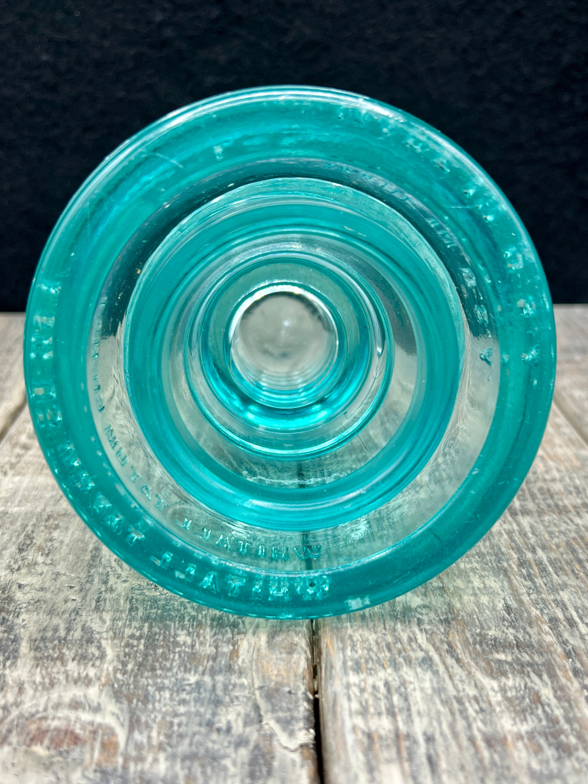 Lot of 3 Antique Blue Green Glass Insulator Whitall Tatum No 1, Hemingray No 42 (2)