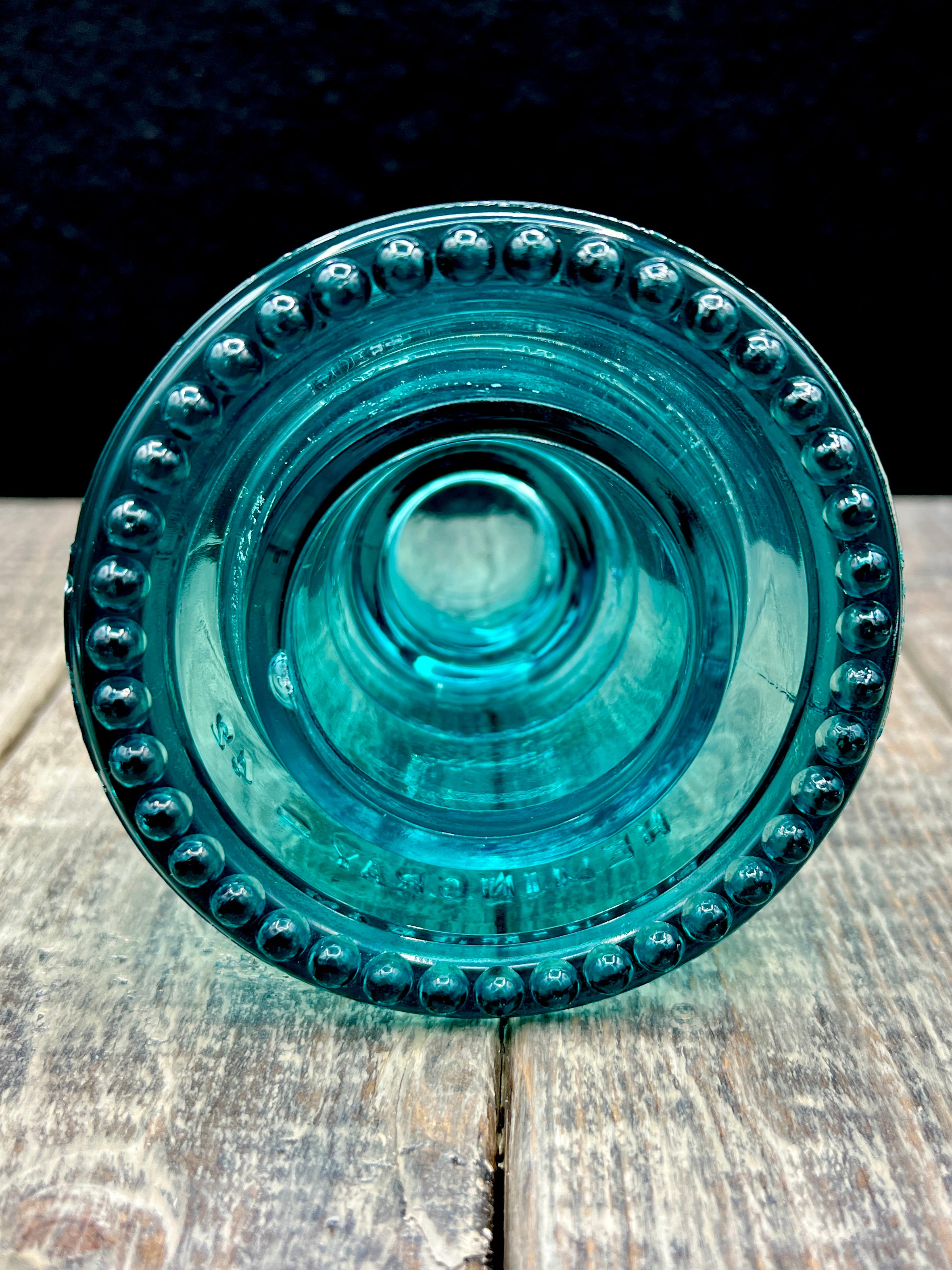 Lot of 3 Antique Blue Green Glass Insulator Whitall Tatum No 1, Hemingray No 42 (2)