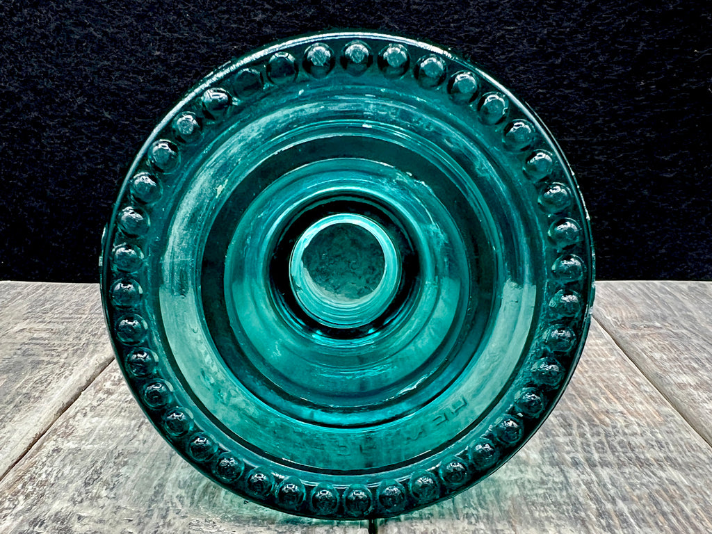 Lot of 3 Antique Blue Green Glass Insulator Whitall Tatum No 1, Hemingray No 42 (2)