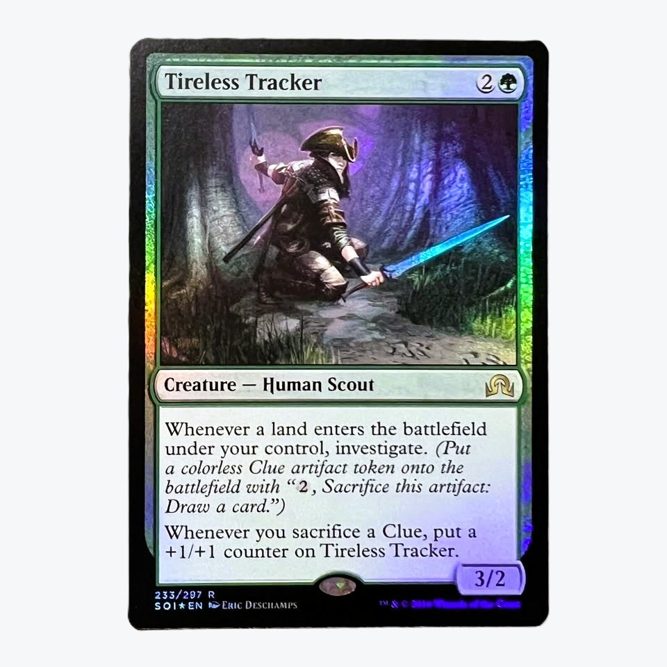 Magic The Gathering Tireless Tracker Foil Shadows over Innistrad SOI 233/297 Rare Trading Card