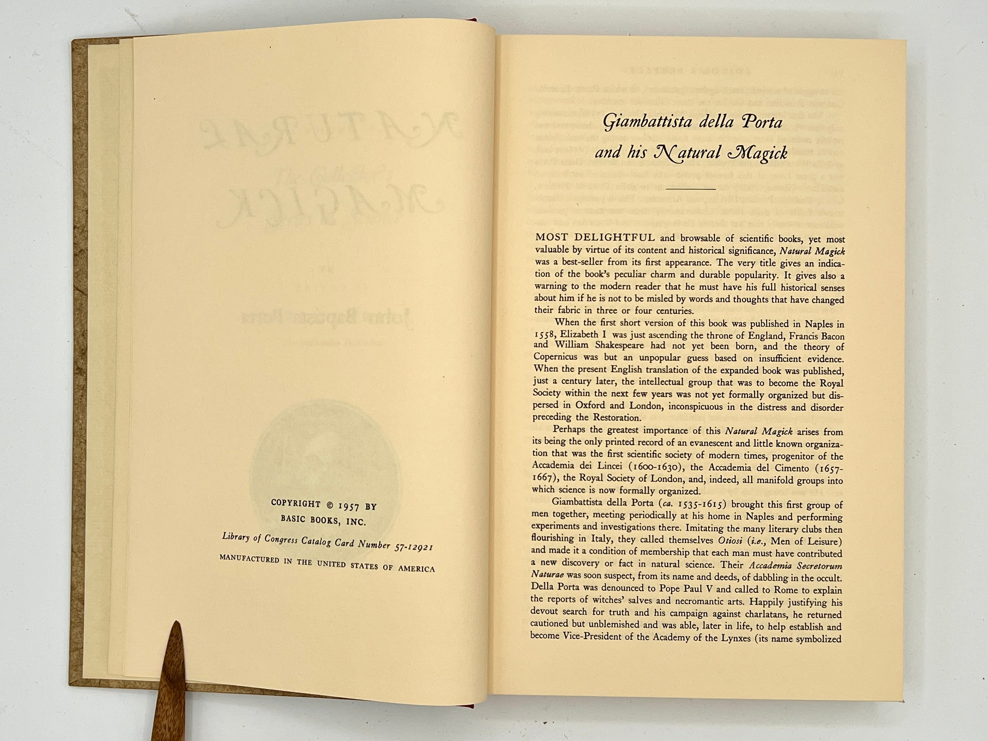 Natural Magick (Porta, 1957, Basic) w/ Slip Cover