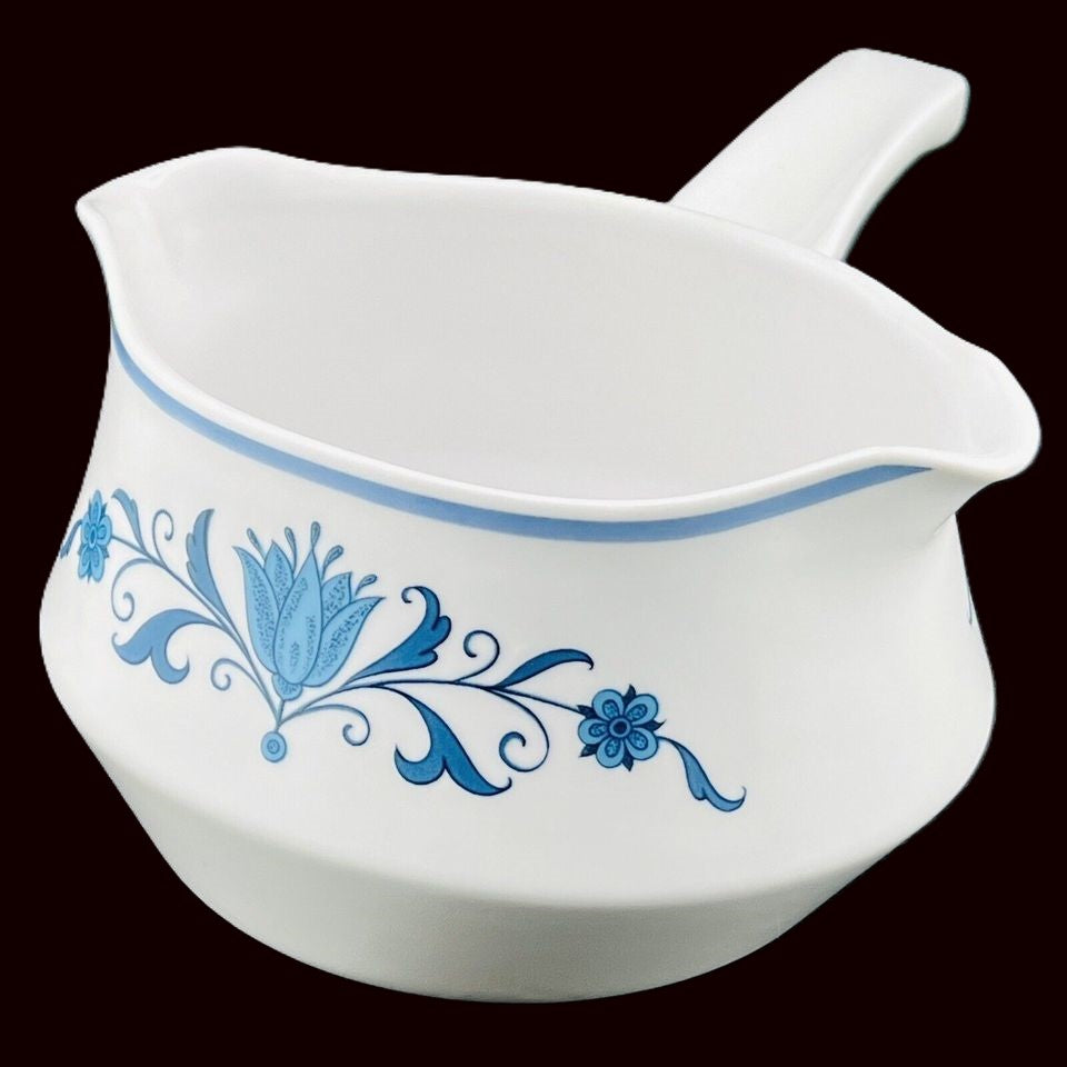 Noritake "Blue Haven" Gravy Boat 2-sided With Handle - Near Mint!