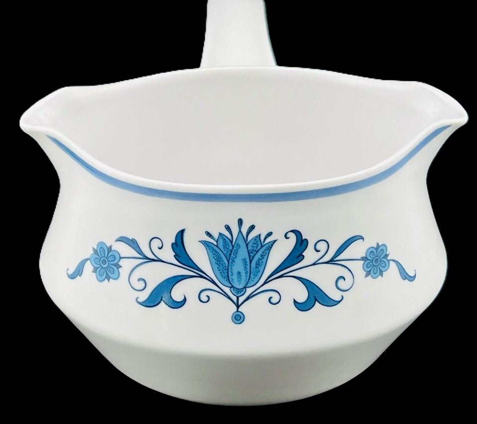 Noritake "Blue Haven" Gravy Boat 2-sided With Handle - Near Mint!