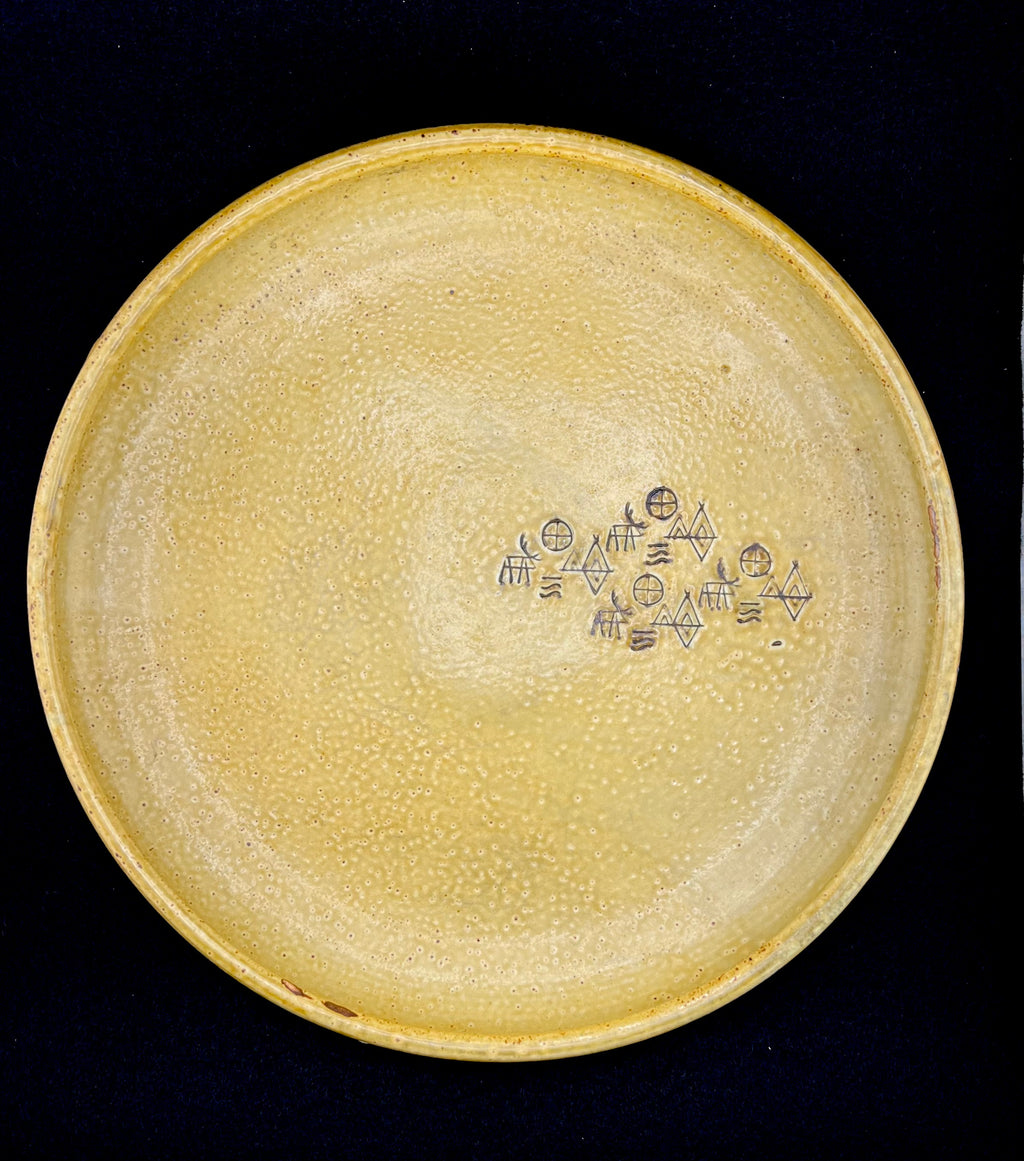 Pentik Finland Rare Vtg Mid Century Modern Hiisi Stonware Ceramic Plate