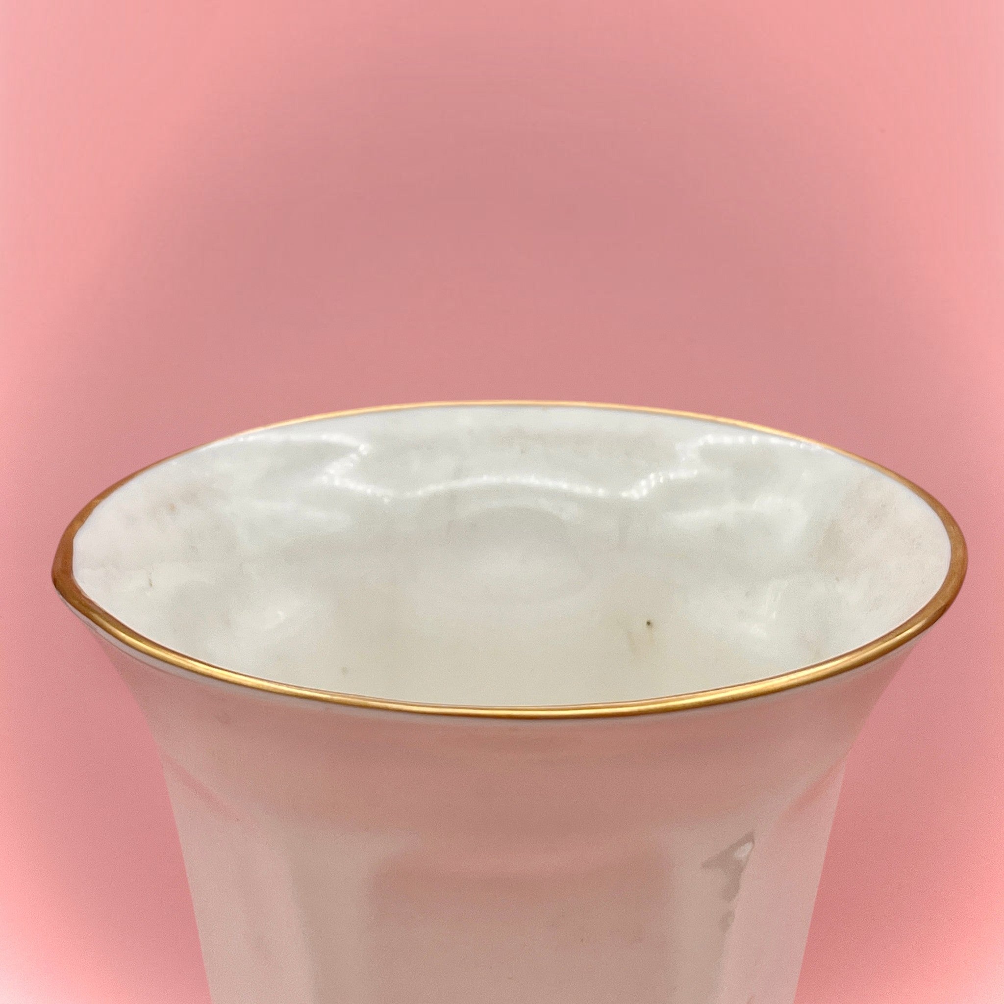 A porcelain Pickard china Sweet Pea vase trimed in 24K gold - Photo 4