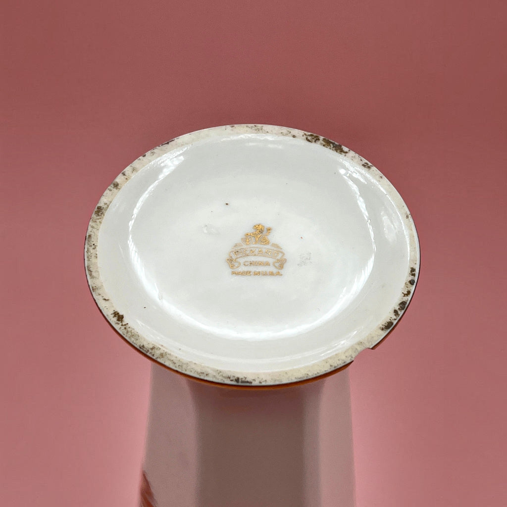 A porcelain Pickard china Sweet Pea vase trimed in 24K gold - Photo 6