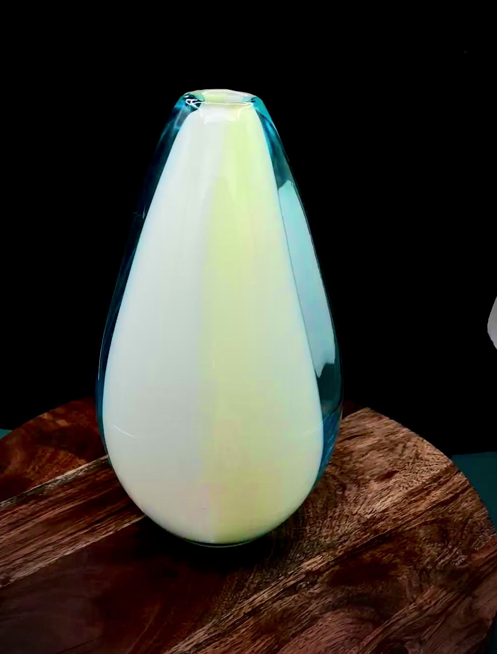 Large Murano Sommerso Glass Vase | Attributed Gino Cenedese | Blue & Green