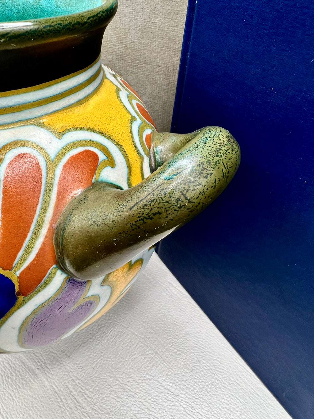 Royal Pottery Zuid-Holland Metz Gouda Jar Vase with Handles