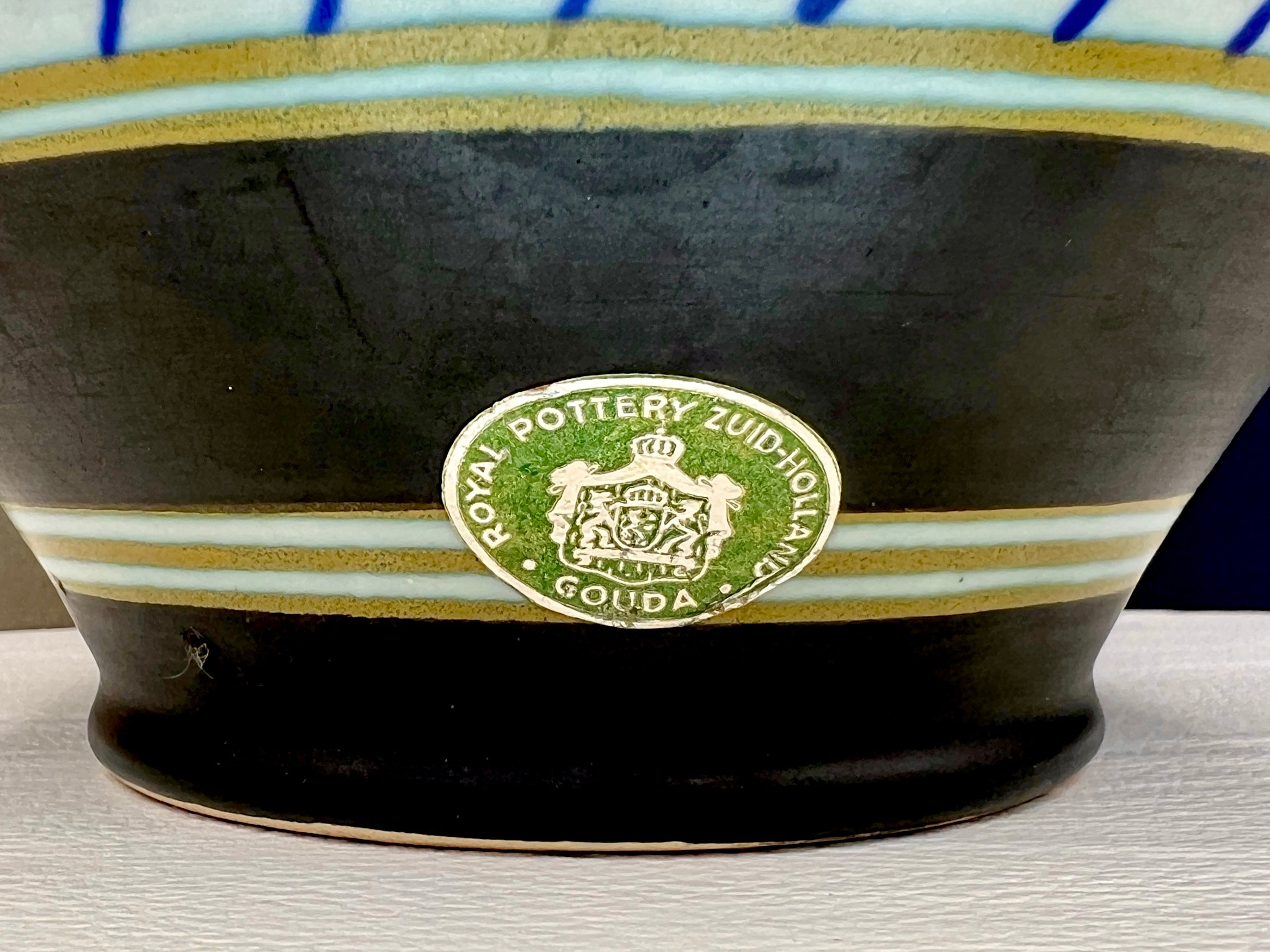 Royal Pottery Zuid-Holland Metz Gouda Jar Vase with Handles