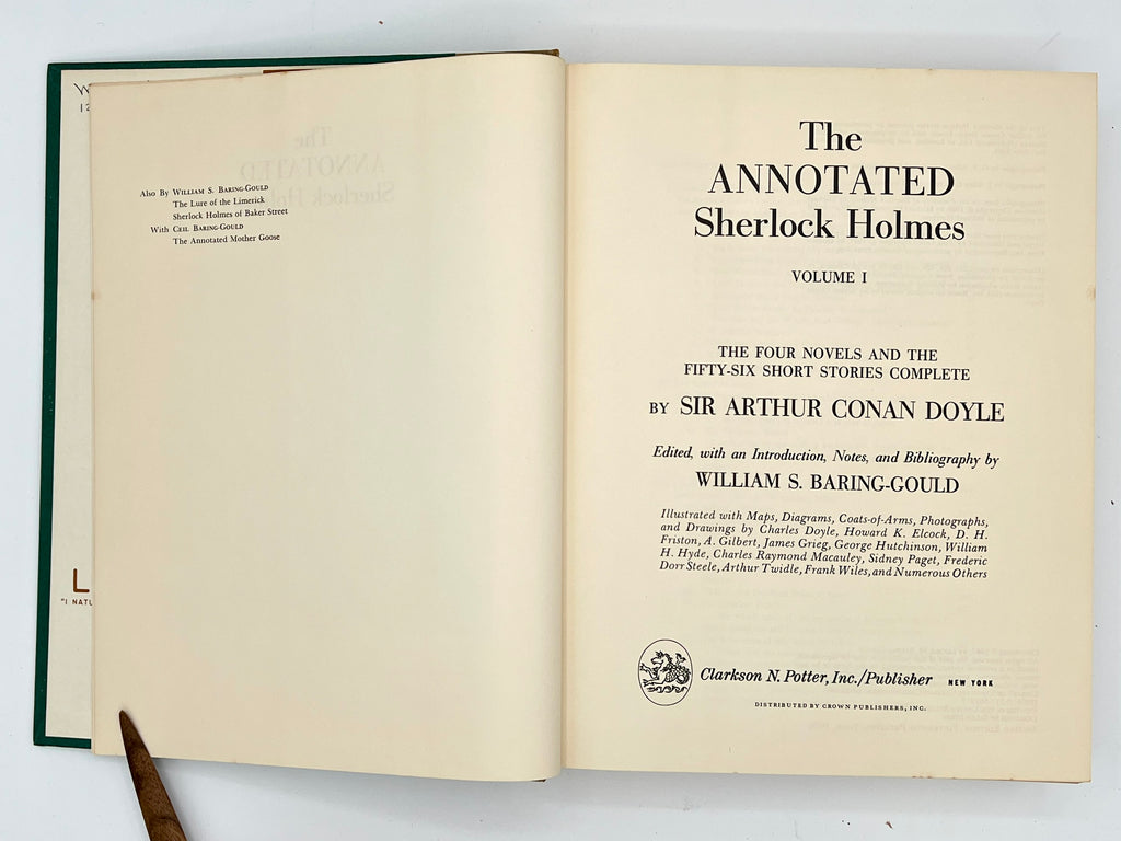 The Annotated Sherlock Holmes Volumes I-II (Doyle, 1976, Clarkson N Potter) Hardback w/o Dustcover