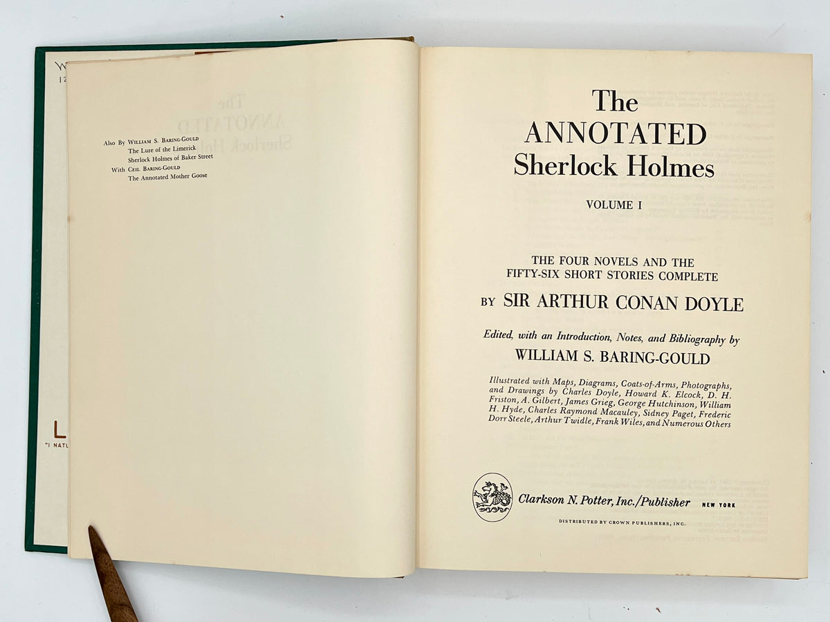 The Annotated Sherlock Holmes Volumes I-II (Doyle, 1976, Clarkson N Potter) Hardback w/o Dustcover