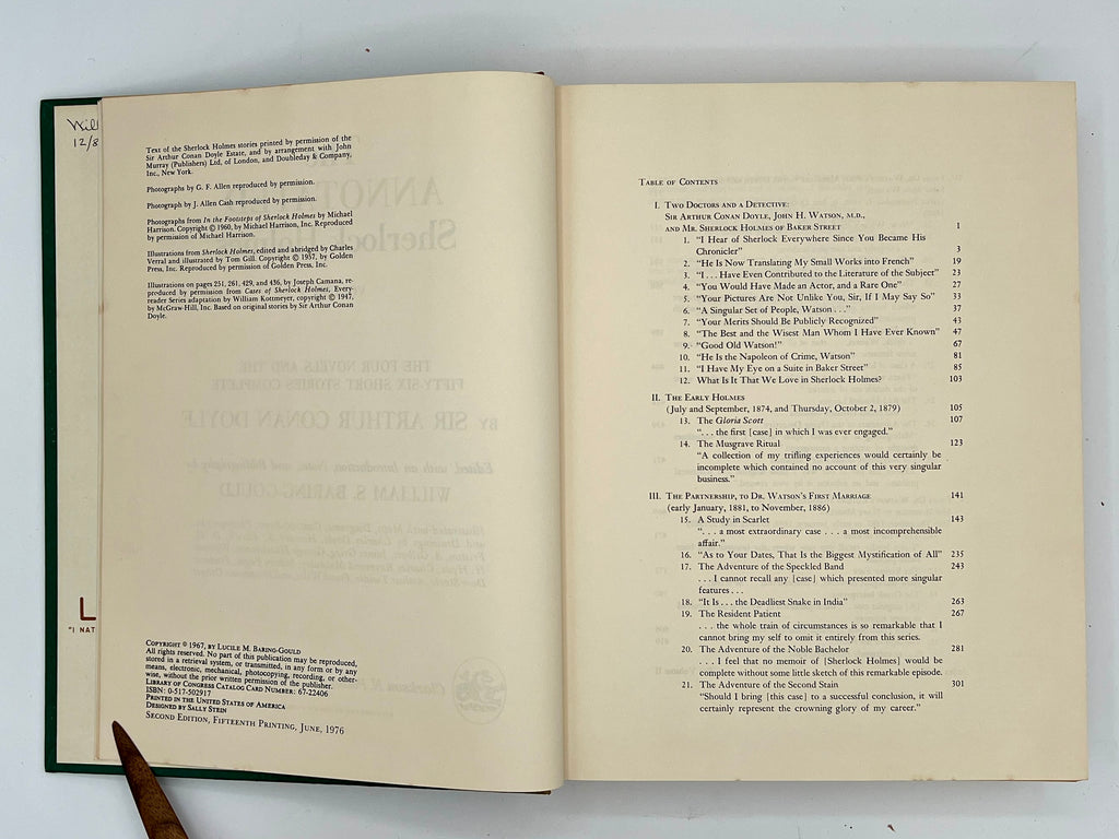 The Annotated Sherlock Holmes Volumes I-II (Doyle, 1976, Clarkson N Potter) Hardback w/o Dustcover