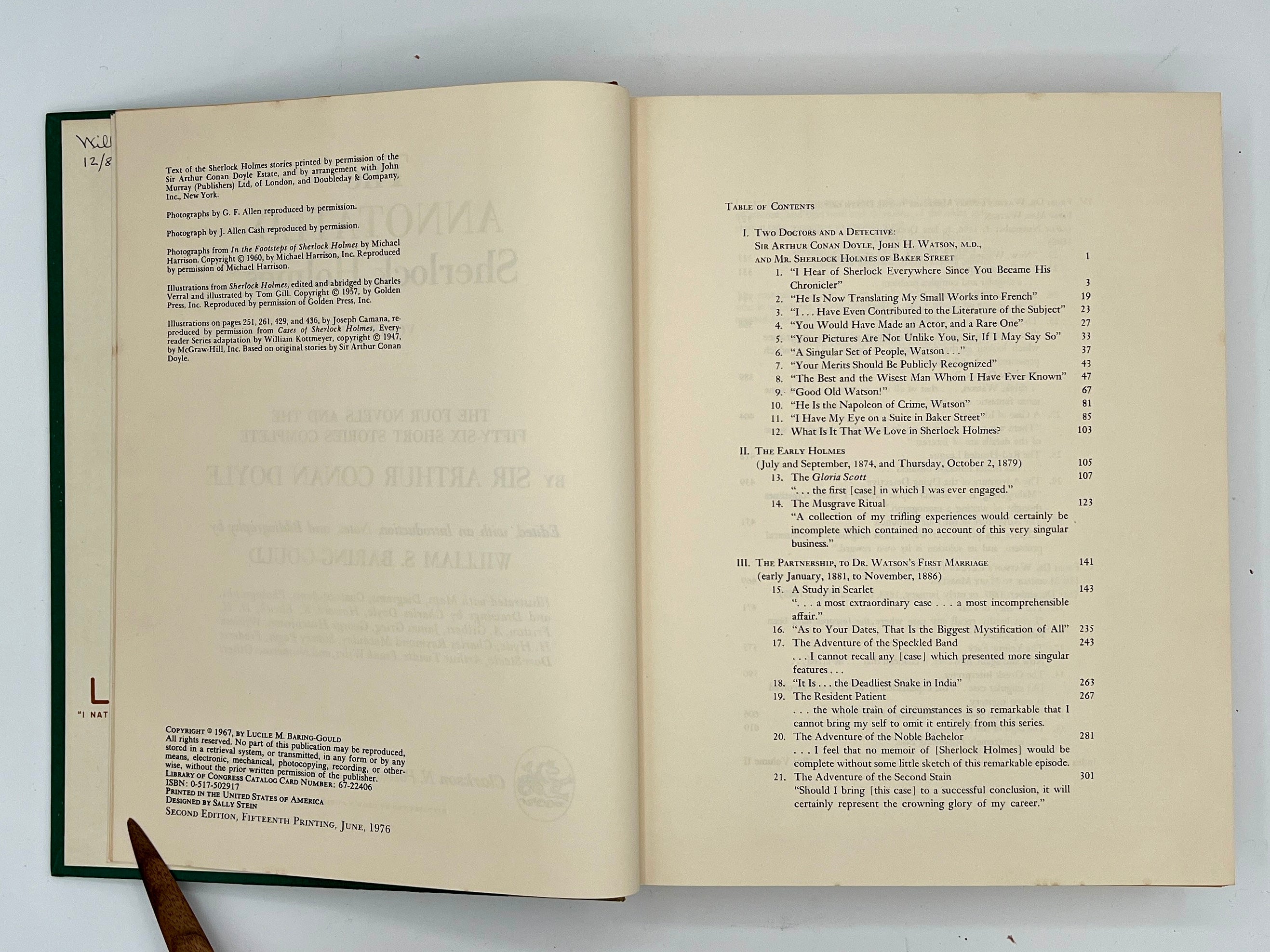 The Annotated Sherlock Holmes Volumes I-II (Doyle, 1976, Clarkson N Potter) Hardback w/o Dustcover