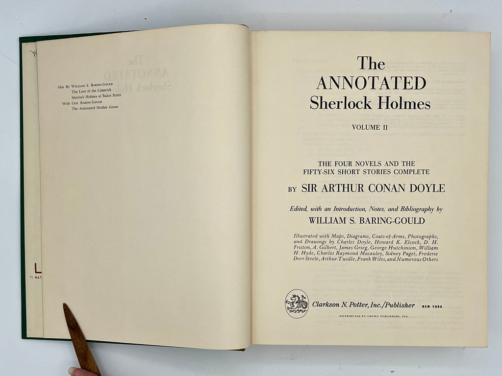 The Annotated Sherlock Holmes Volumes I-II (Doyle, 1976, Clarkson N Potter) Hardback w/o Dustcover