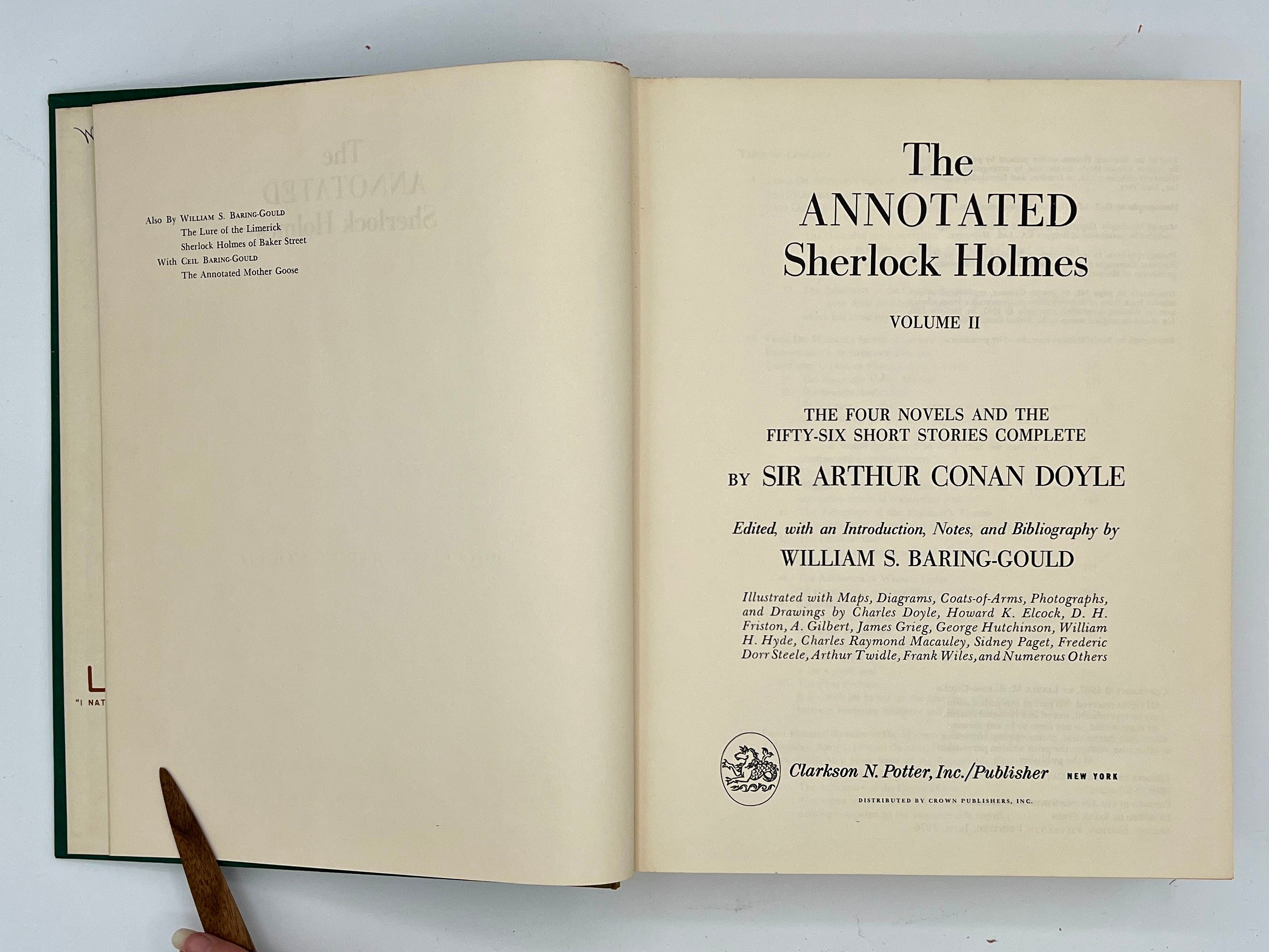 The Annotated Sherlock Holmes Volumes I-II (Doyle, 1976, Clarkson N Potter) Hardback w/o Dustcover