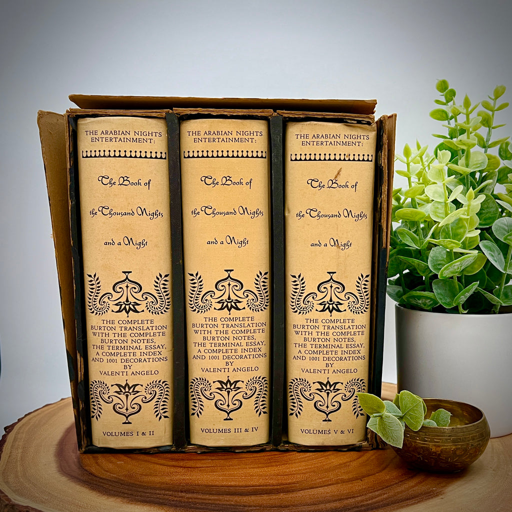 The Book of the Thousand Nights and a Night, Volumes I-VI Set (Burton [Translator], 1962, Heritage) Hardbacks w/ Dustcovers in Cardboard Case