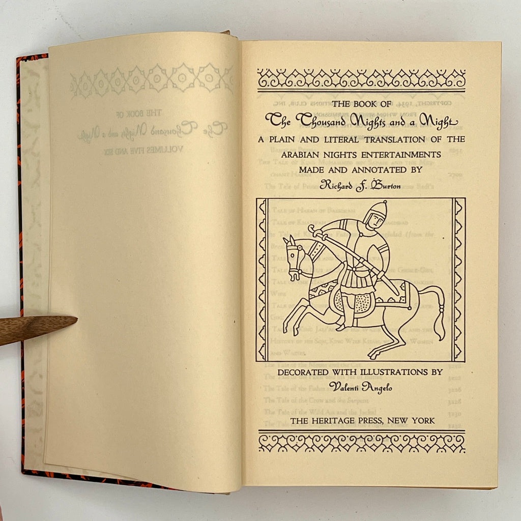 The Book of the Thousand Nights and a Night, Volumes I-VI Set (Burton [Translator], 1962, Heritage) Hardbacks w/ Dustcovers in Cardboard Case