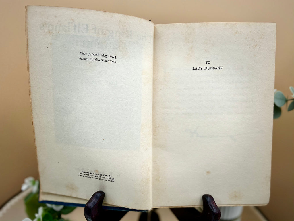 The King of Elfland's Daughter (Dunsany, 1924, Putnam) Second Edition