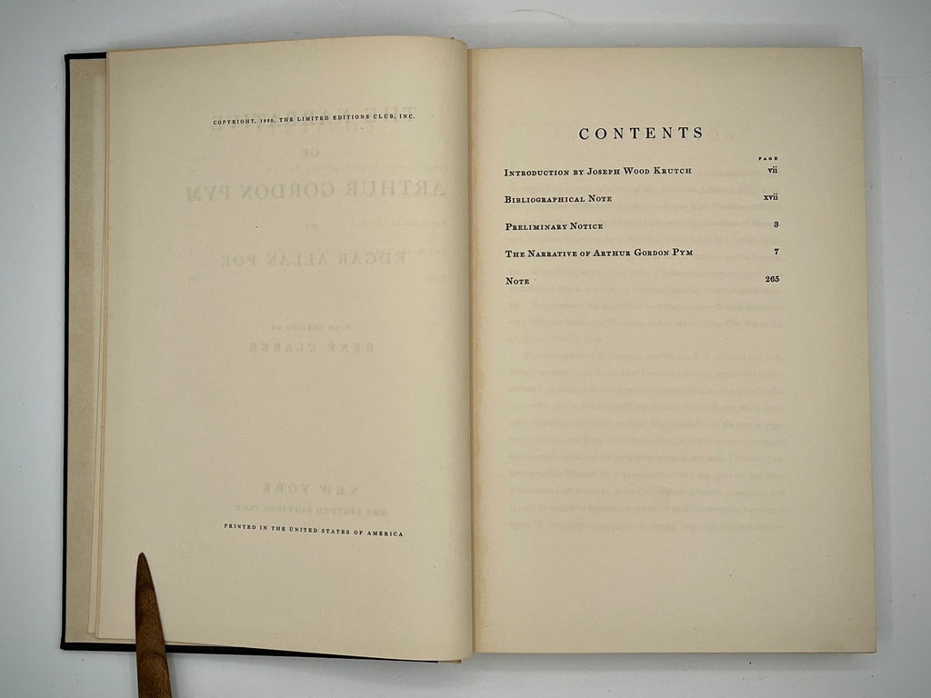 The Narrative of Arthur Gordon Pym (Poe, 1930, Limited Editions Club) #1150