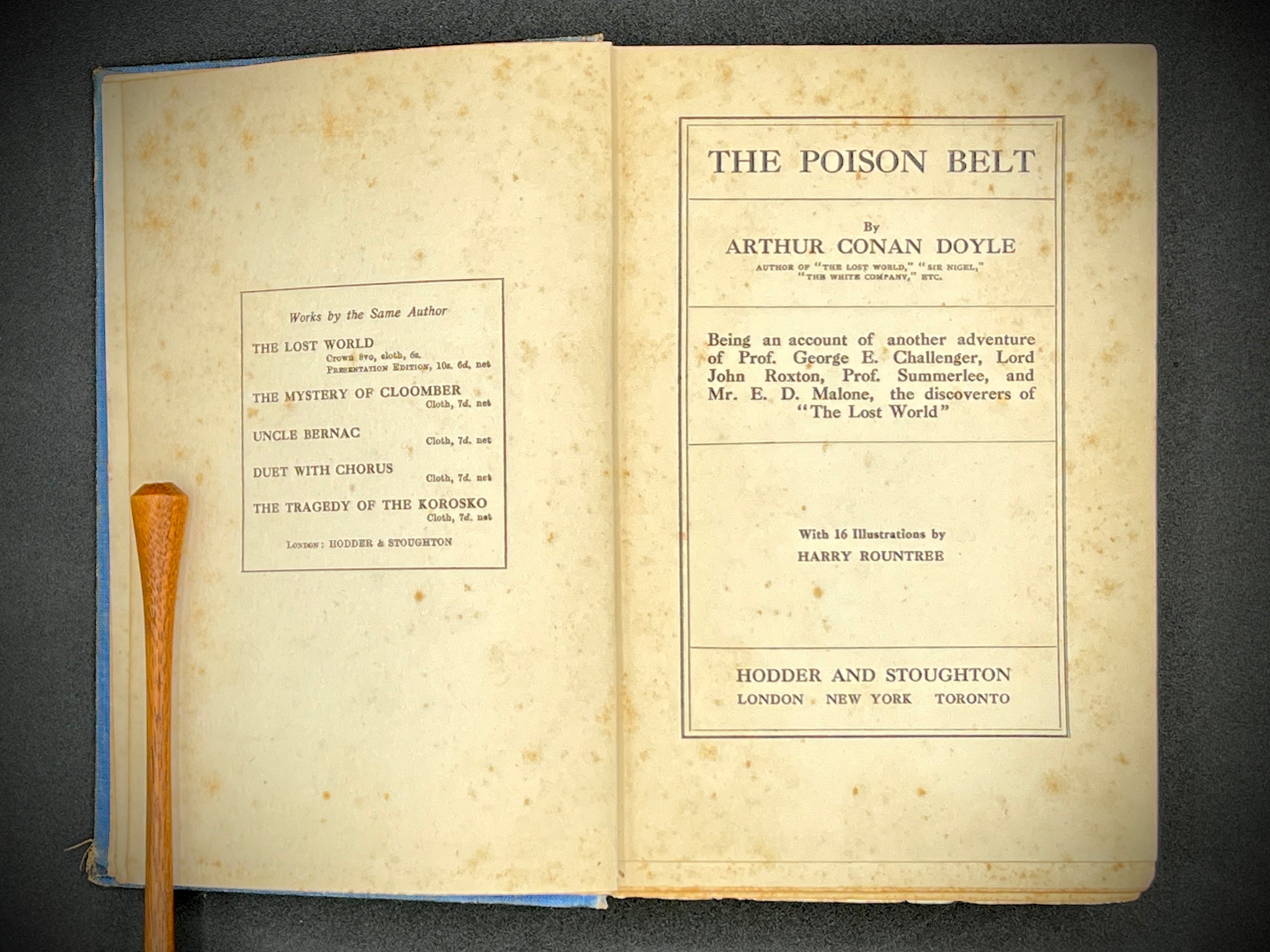 The Poison Belt (Doyle, 1913, Hodder and Stoughton) Hardback w/o Dustcover