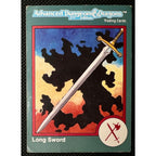 Vintage AD&D 2nd Edition Long Sword trading card from 1993 TSR D&D collectibles lot.