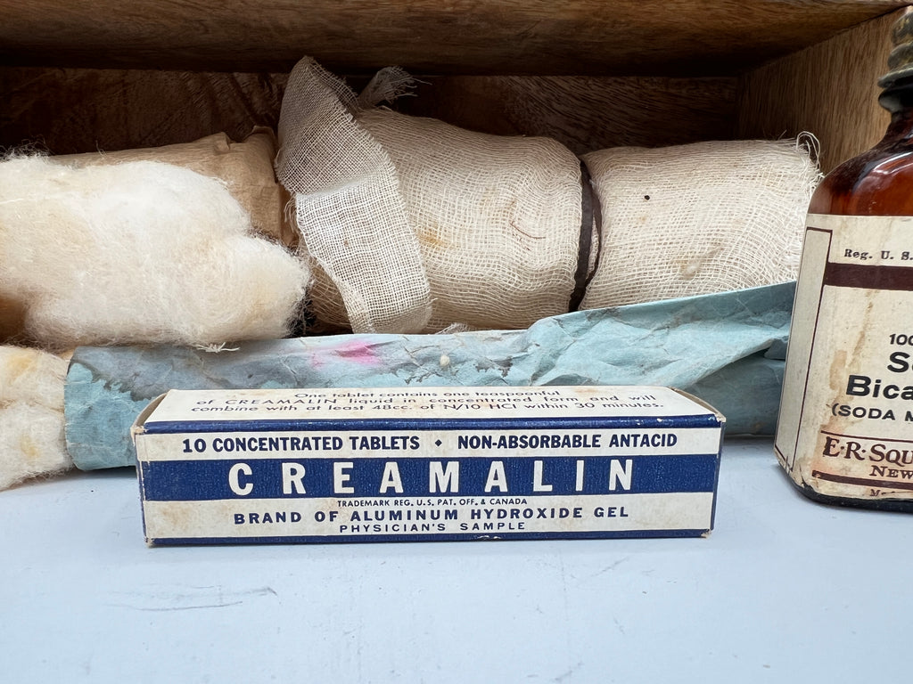 Various Antique First Aid Supplies, Johnson & Johnson, ER Squibb & Sons, etc