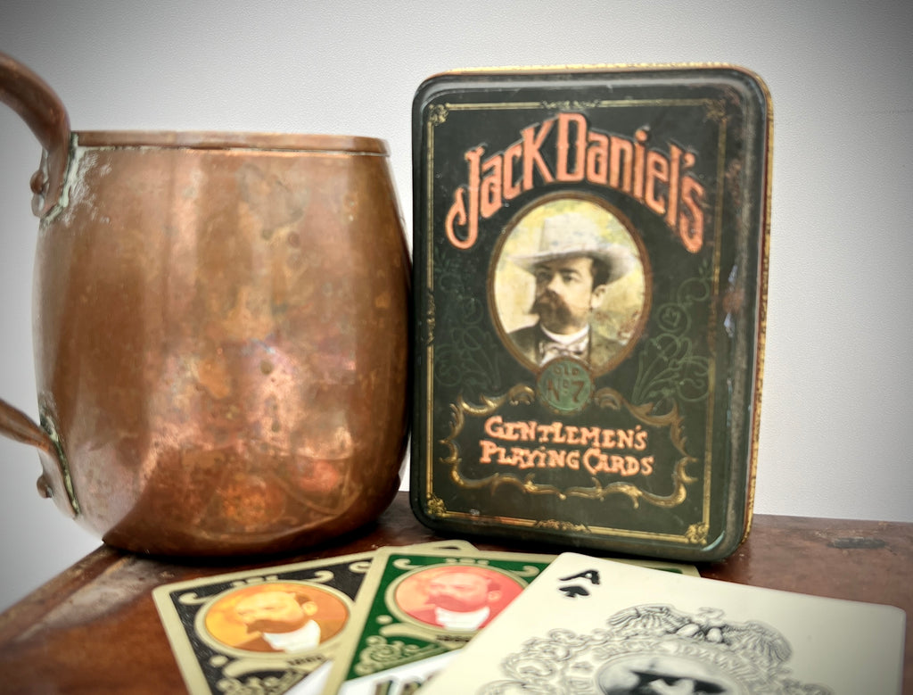 Vintage 1972 Jack Daniels Gentlemens Playing Cards In English Tin Box