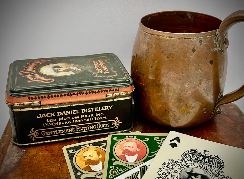 Vintage 1972 Jack Daniels Gentlemens Playing Cards In English Tin Box