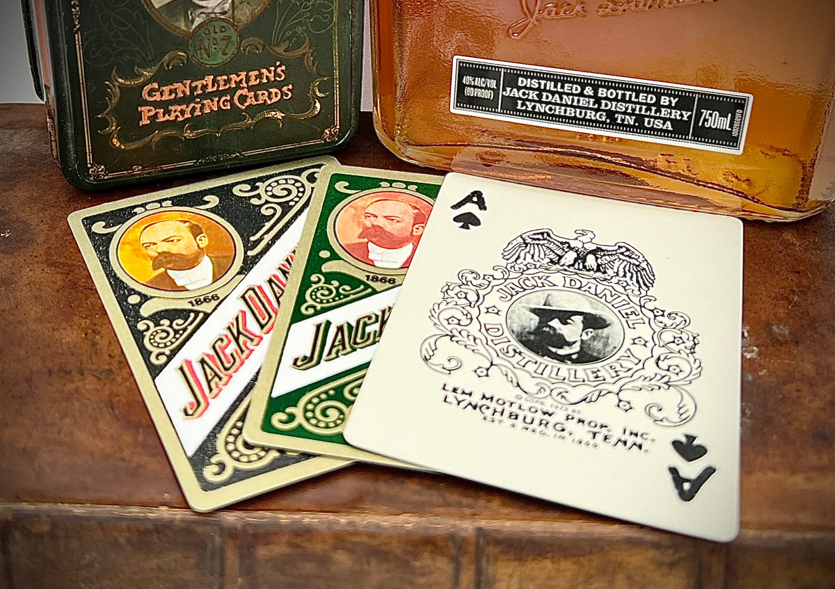 Vintage 1972 Jack Daniels Gentlemens Playing Cards In English Tin Box